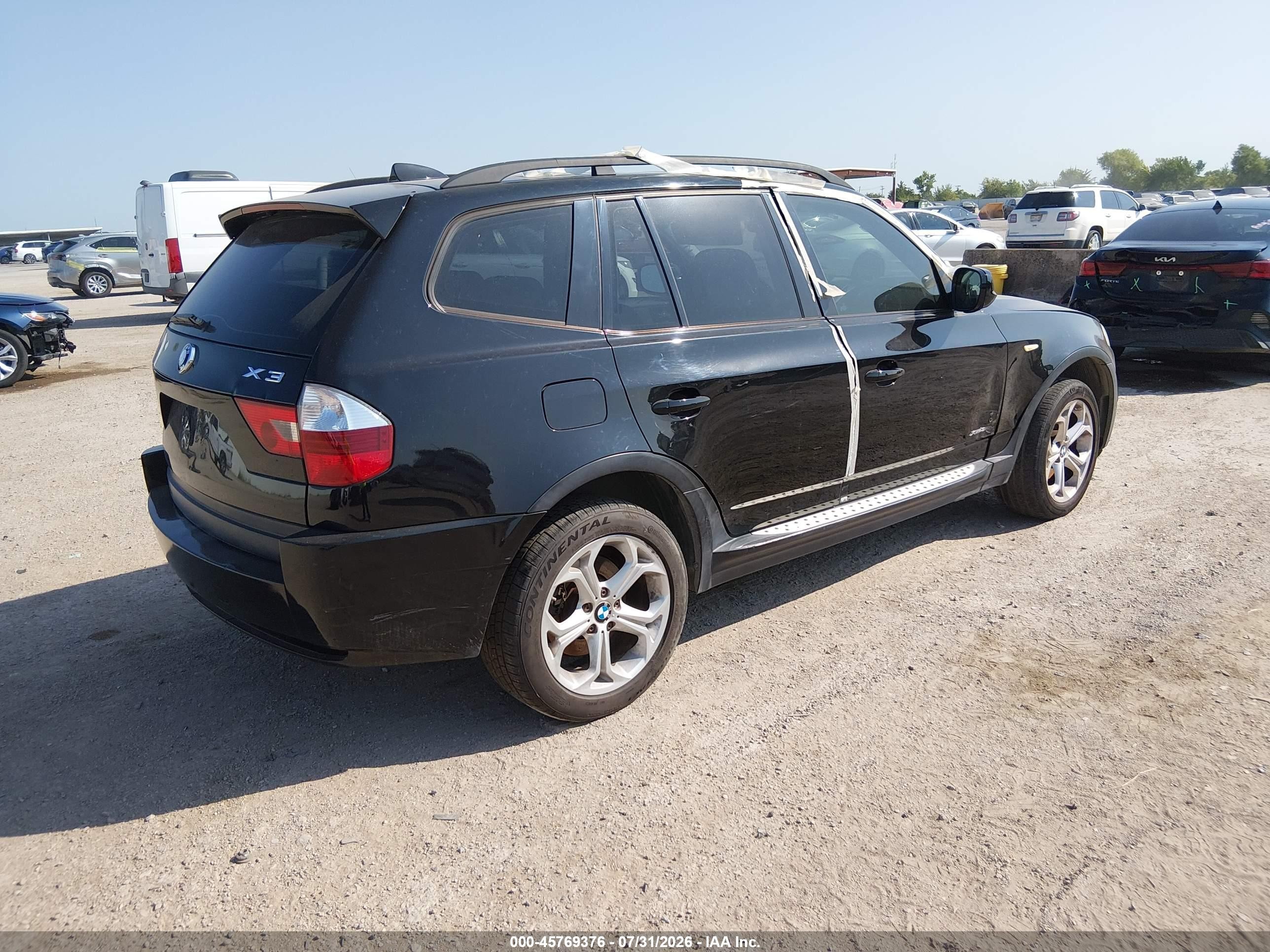 2010 Bmw X3 Xdrive30i Black vin: WBXPC9C45AWJ33881