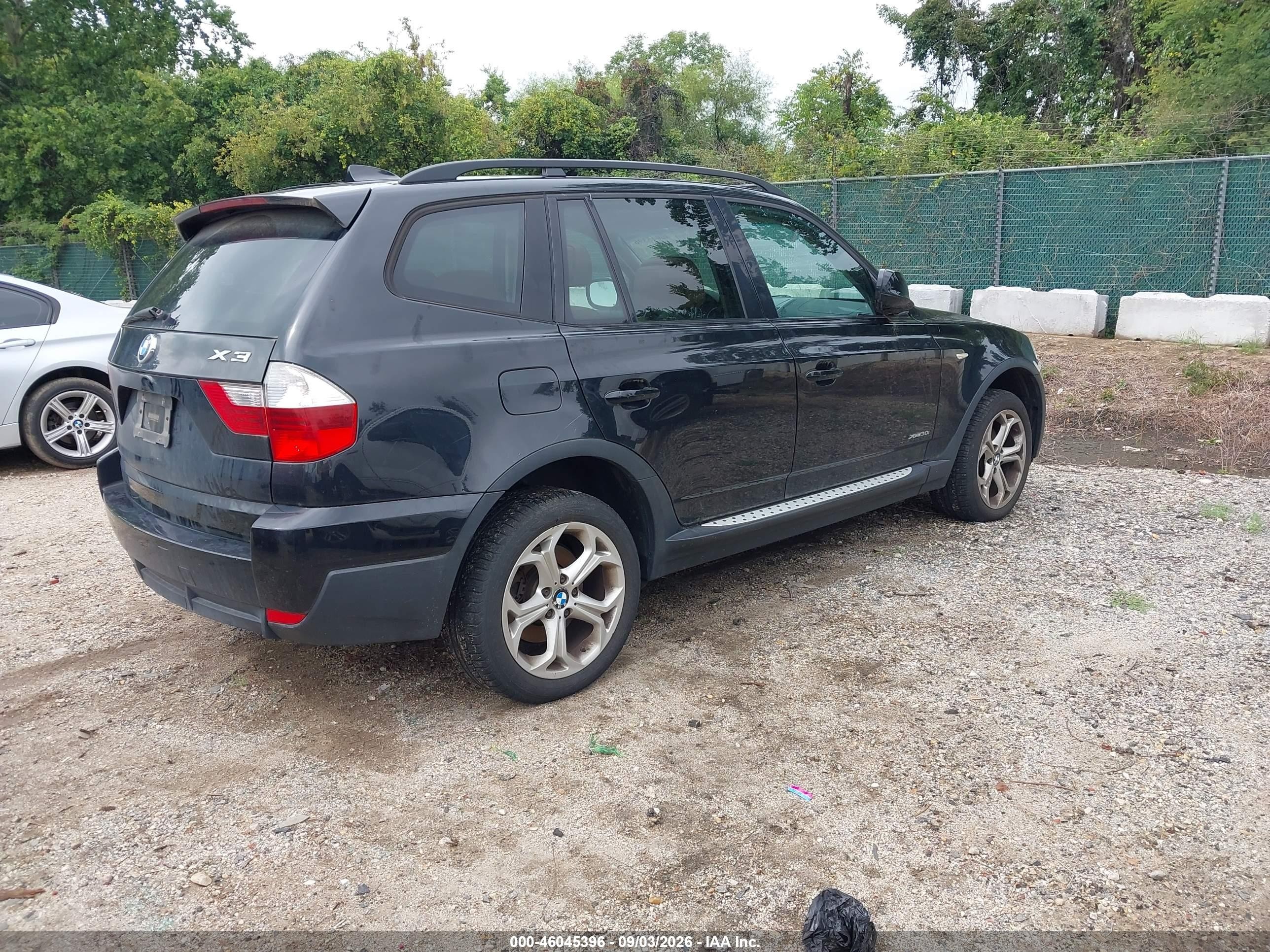 2010 Bmw X3 Xdrive30i Black vin: WBXPC9C46AWJ35526