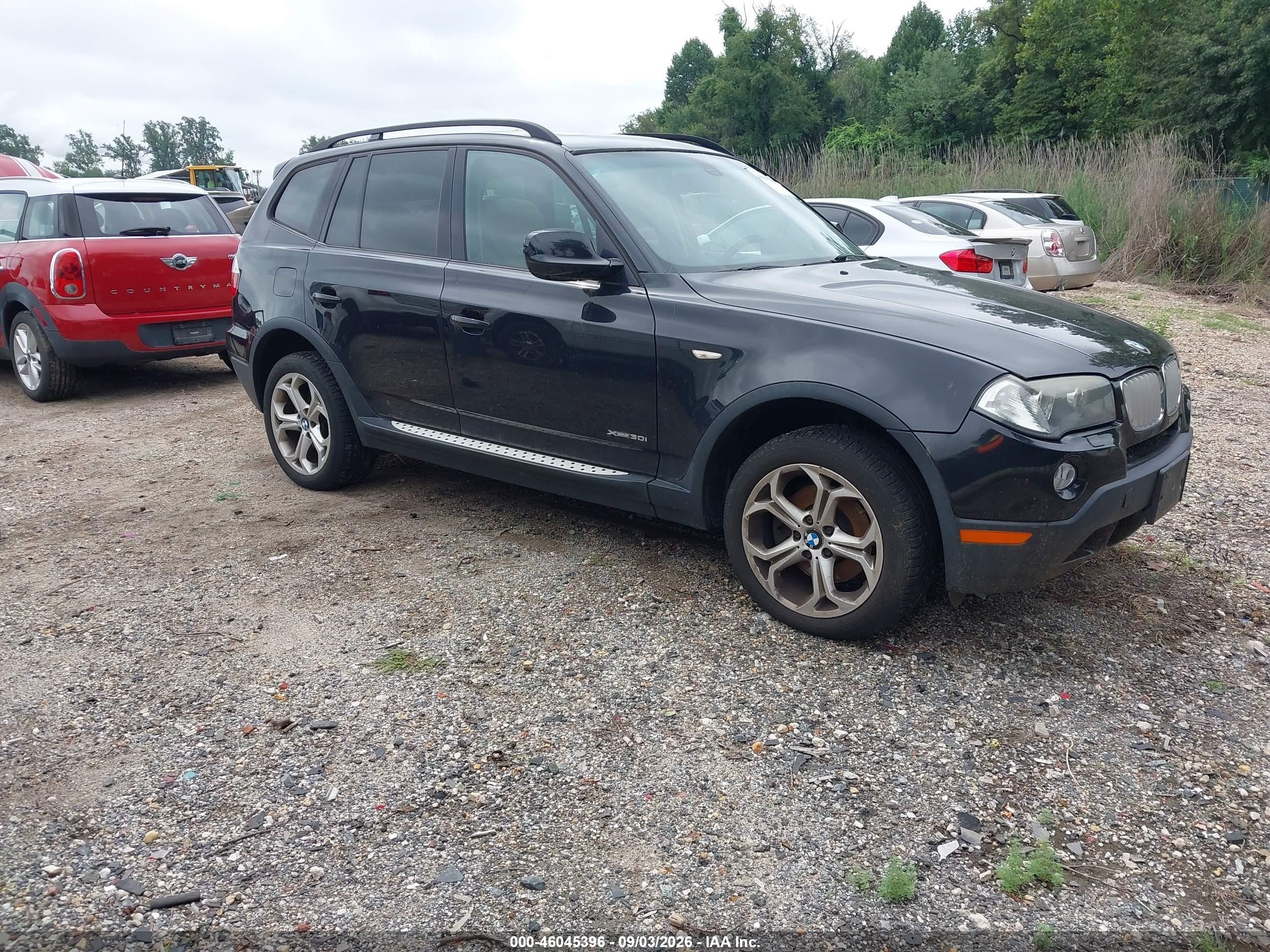 2010 Bmw X3 Xdrive30i Black vin: WBXPC9C46AWJ35526