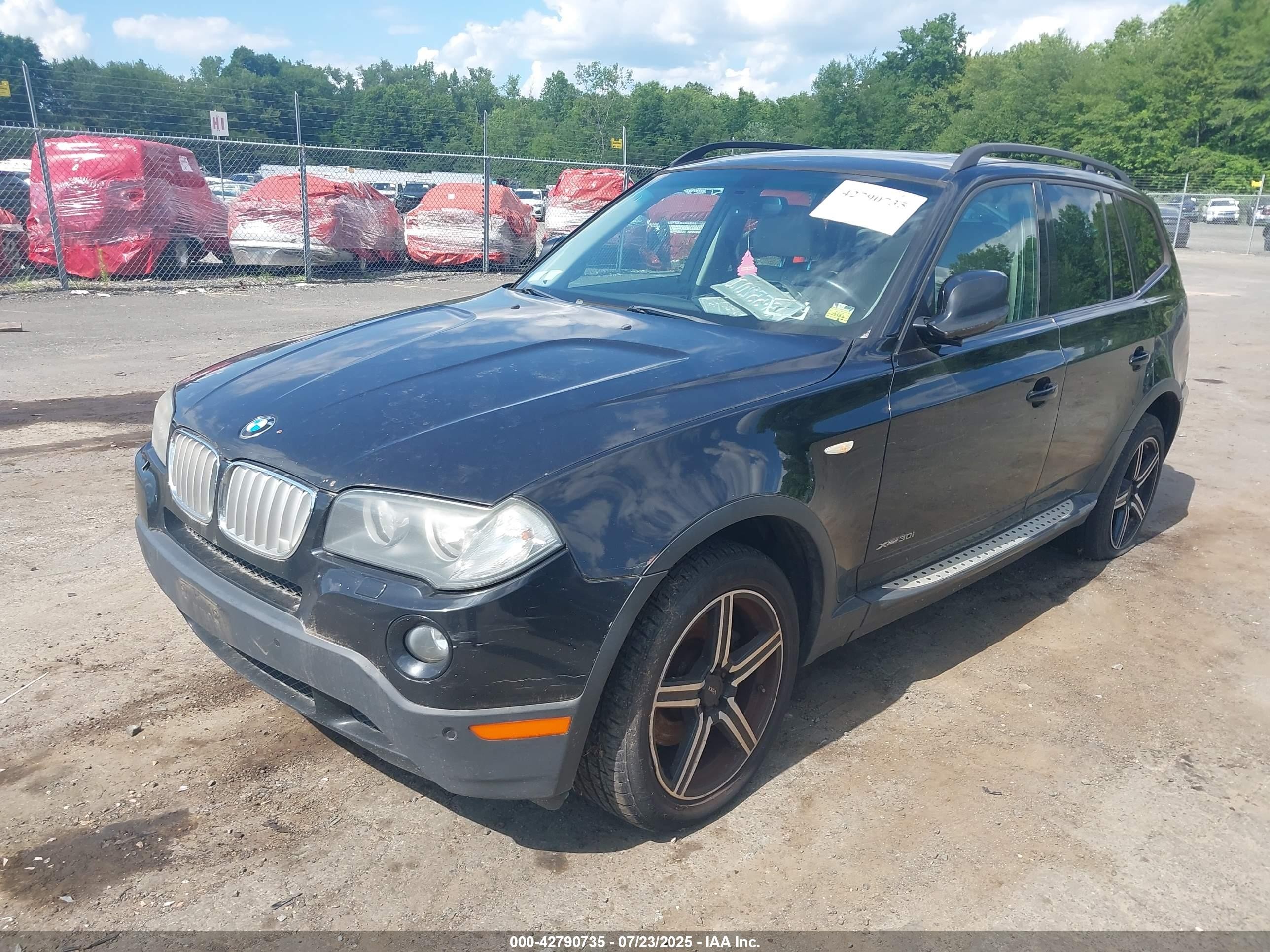 2010 Bmw X3 Xdrive30i Black vin: WBXPC9C47AWJ33316