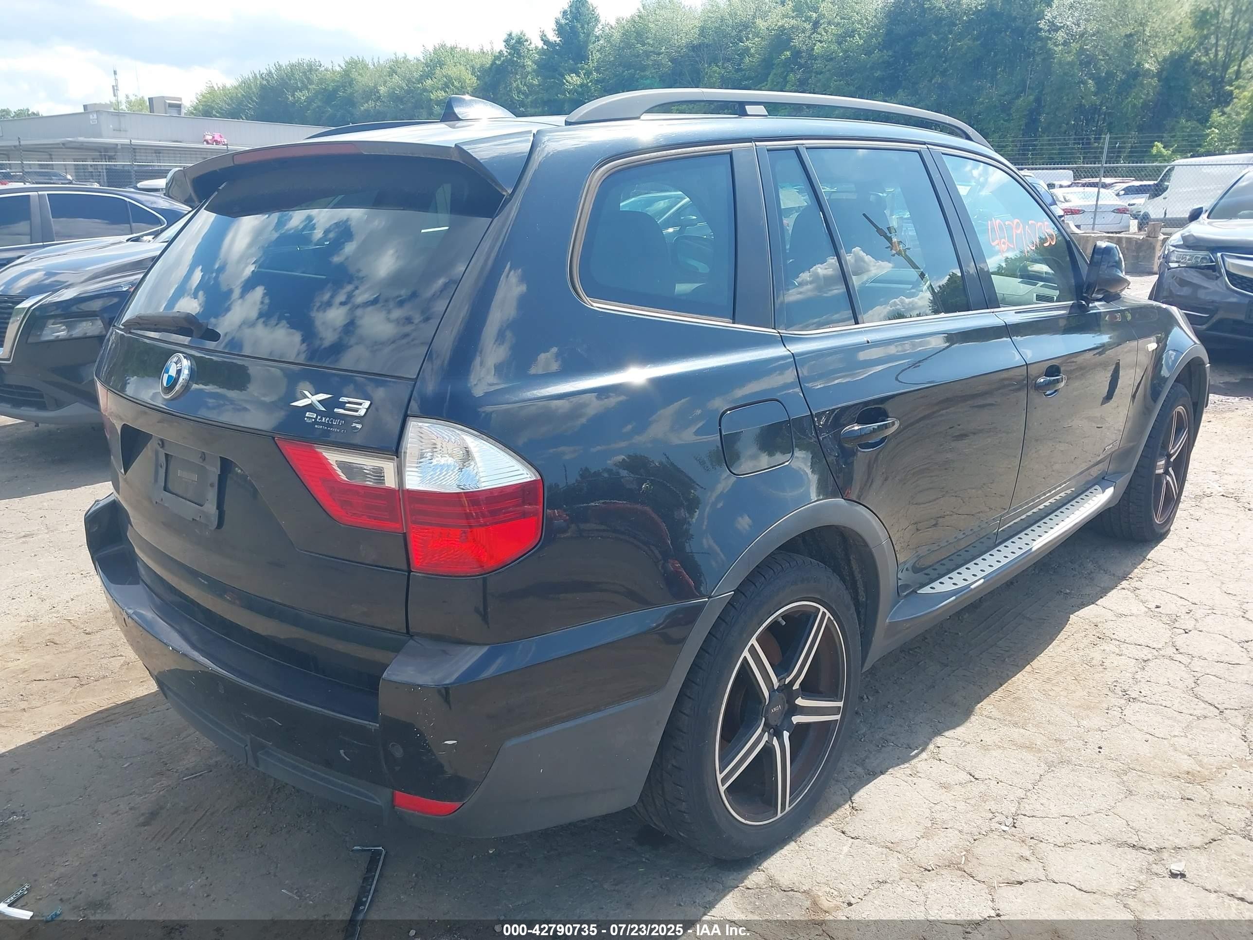 2010 Bmw X3 Xdrive30i Black vin: WBXPC9C47AWJ33316