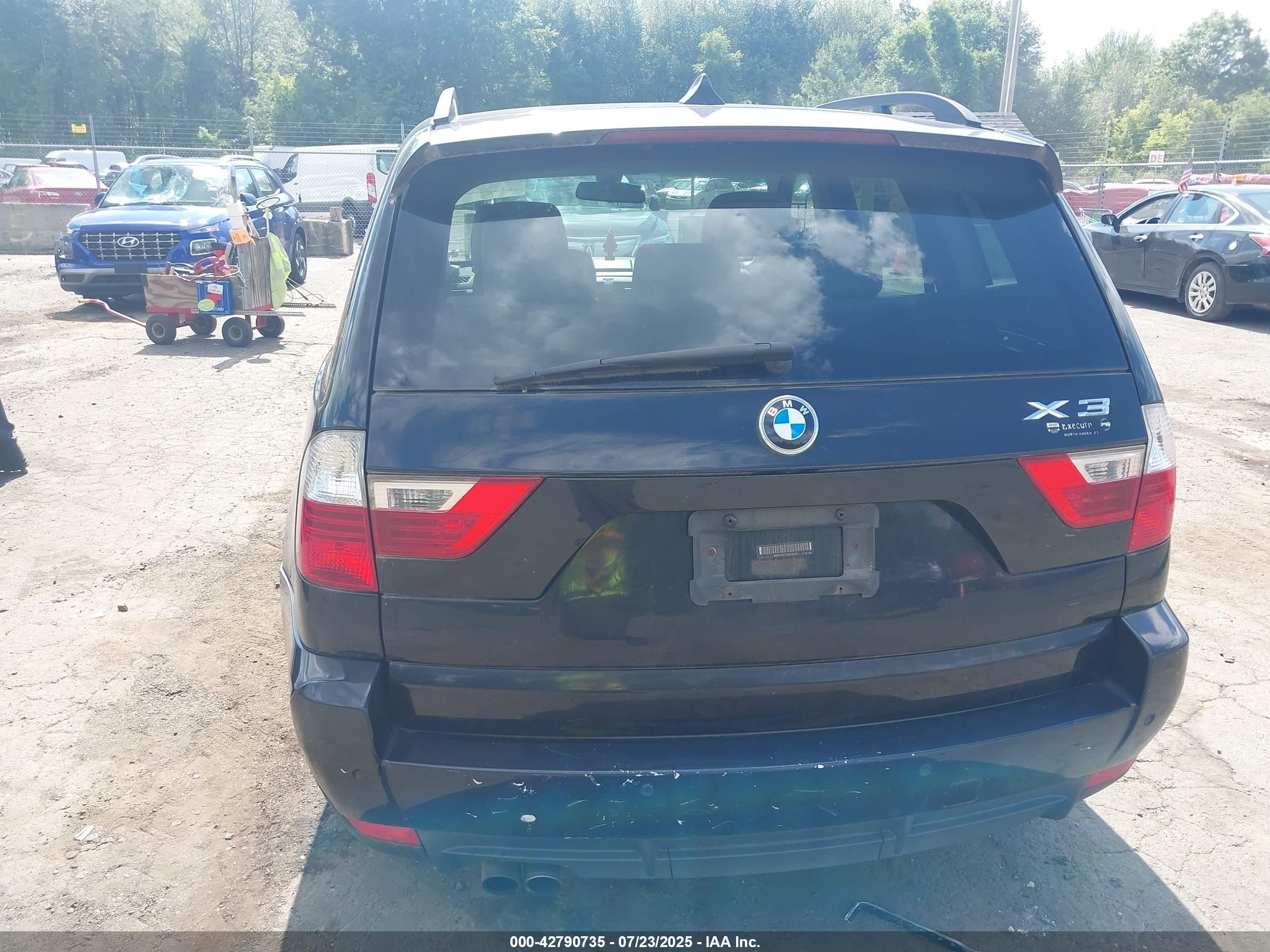 2010 Bmw X3 Xdrive30i Black vin: WBXPC9C47AWJ33316