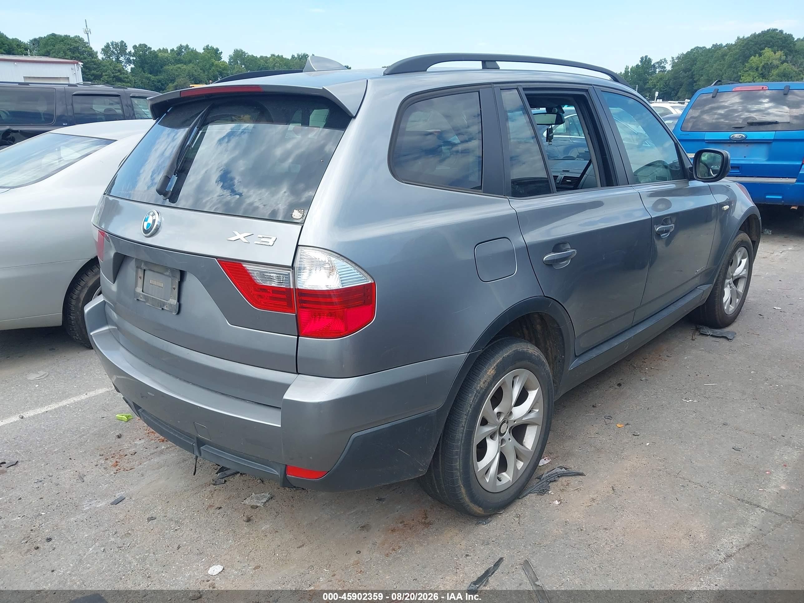 2010 Bmw X3 Xdrive30i Серый vin: WBXPC9C47AWJ36667
