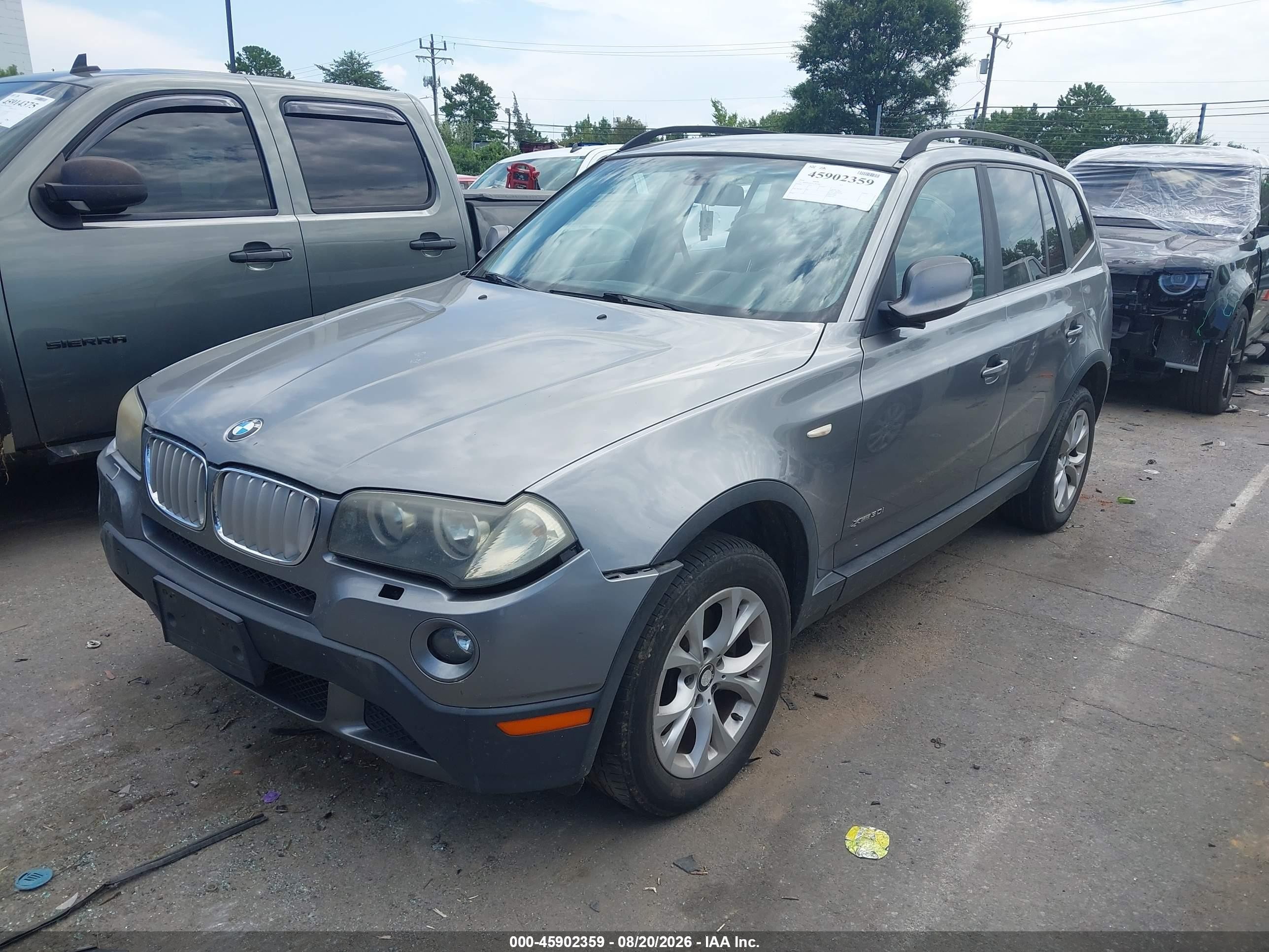 2010 Bmw X3 Xdrive30i Серый vin: WBXPC9C47AWJ36667