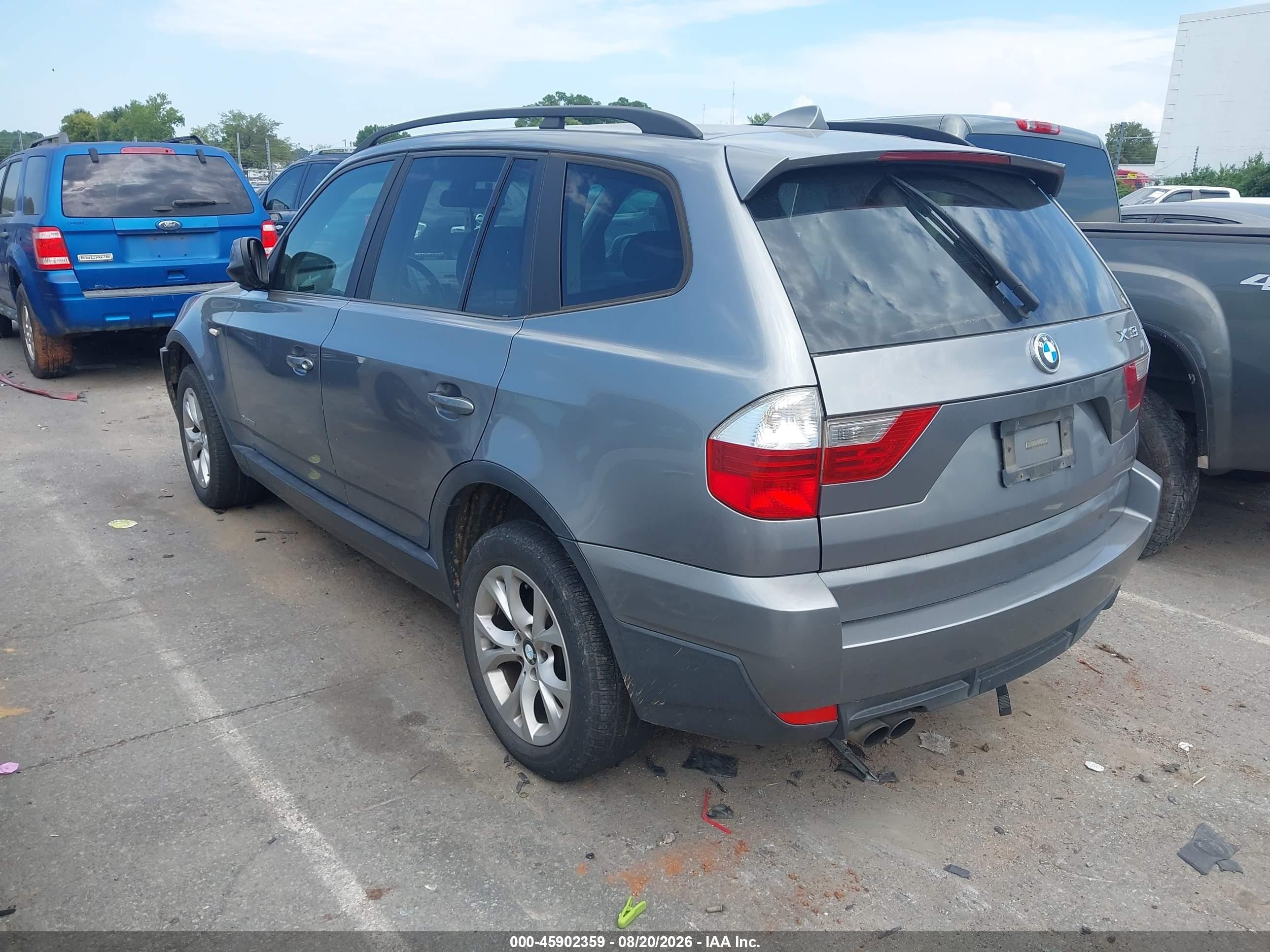 2010 Bmw X3 Xdrive30i Серый vin: WBXPC9C47AWJ36667