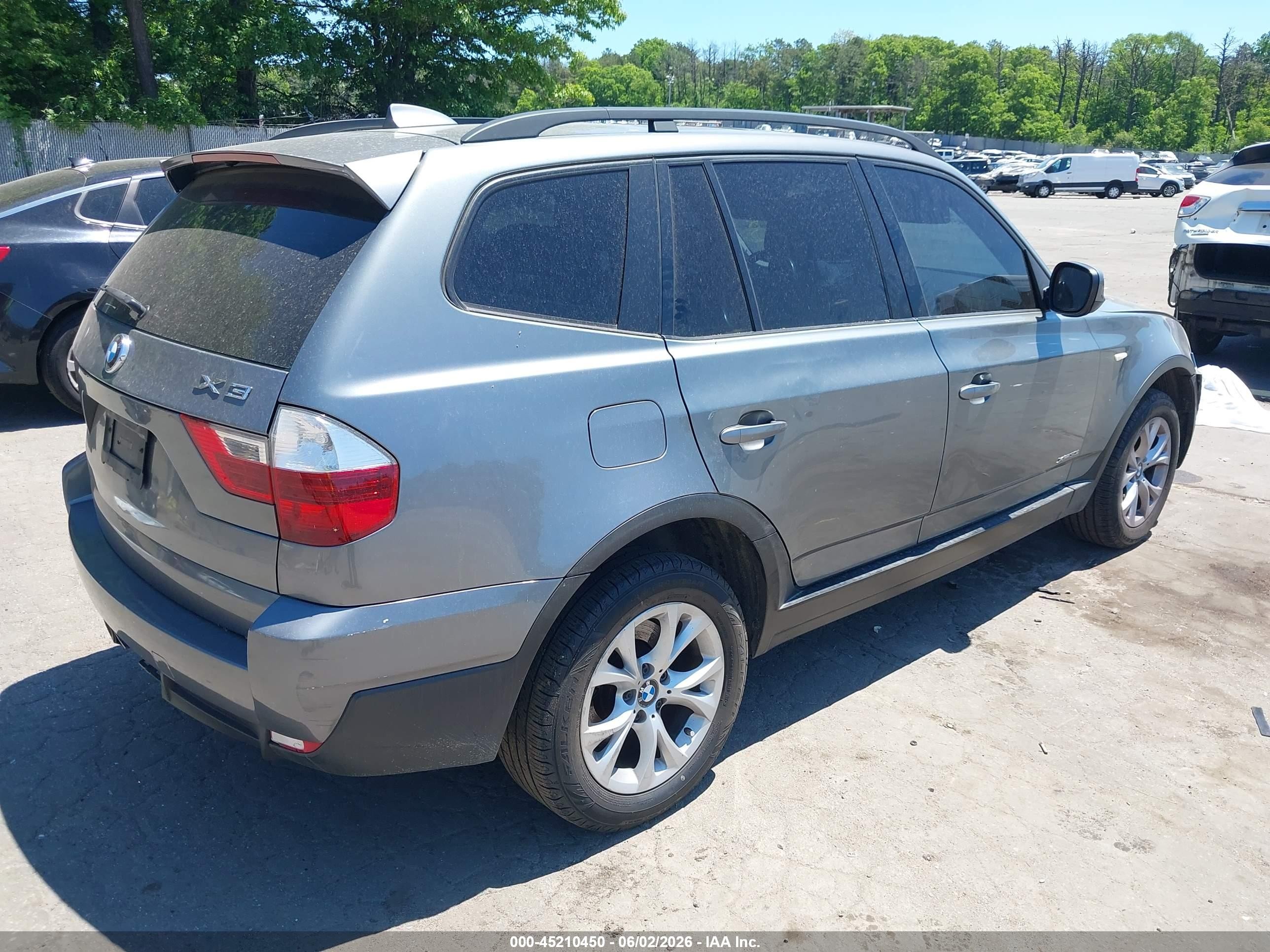 2010 Bmw X3 Xdrive30i Gray vin: WBXPC9C48AWJ33888