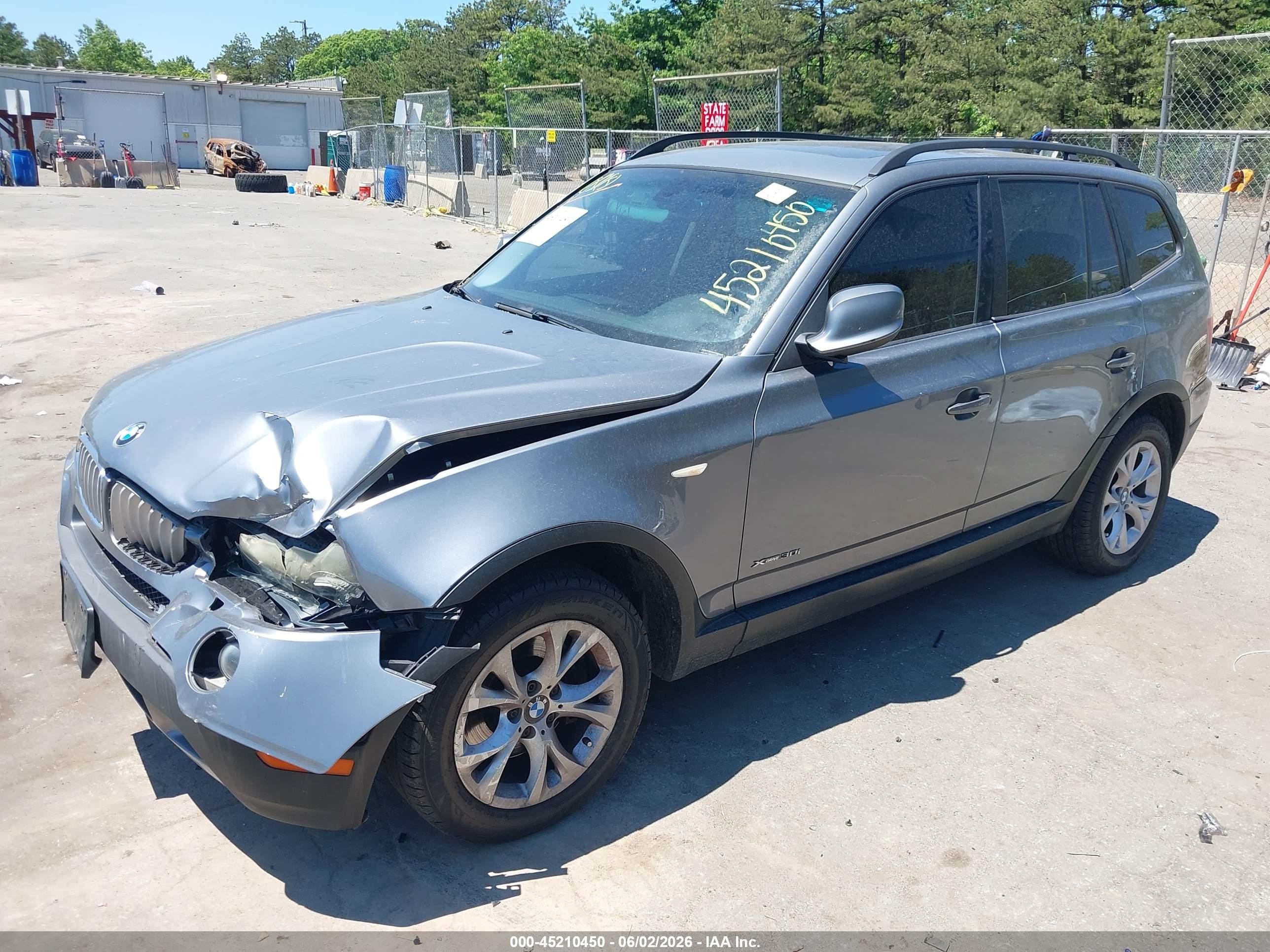 2010 Bmw X3 Xdrive30i Gray vin: WBXPC9C48AWJ33888