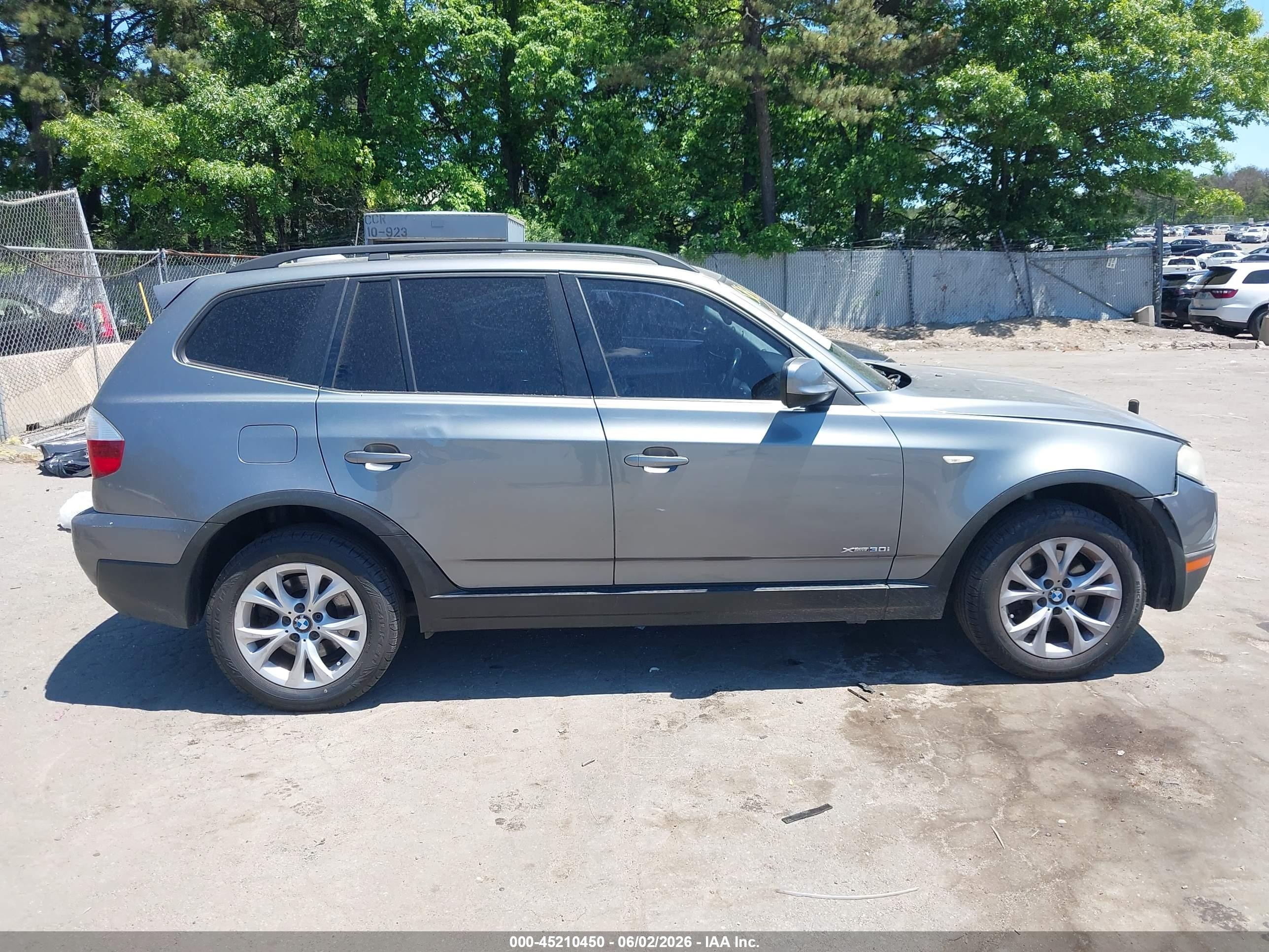 2010 Bmw X3 Xdrive30i Gray vin: WBXPC9C48AWJ33888