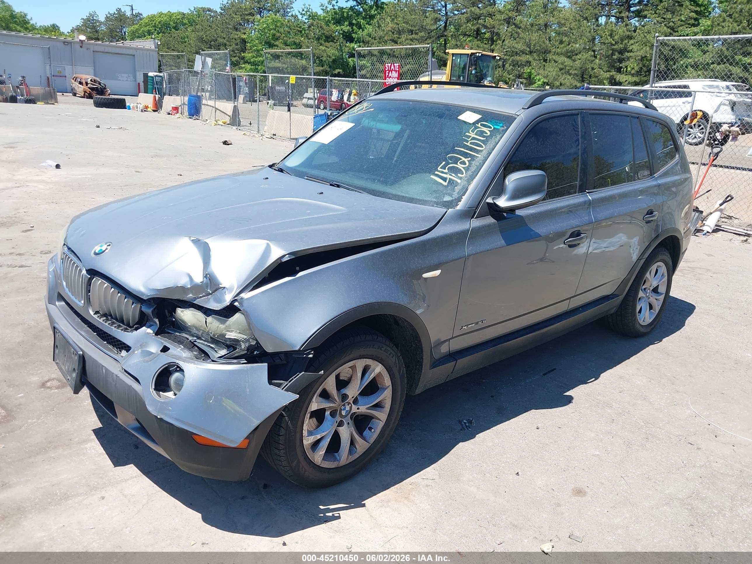 2010 Bmw X3 Xdrive30i Gray vin: WBXPC9C48AWJ33888