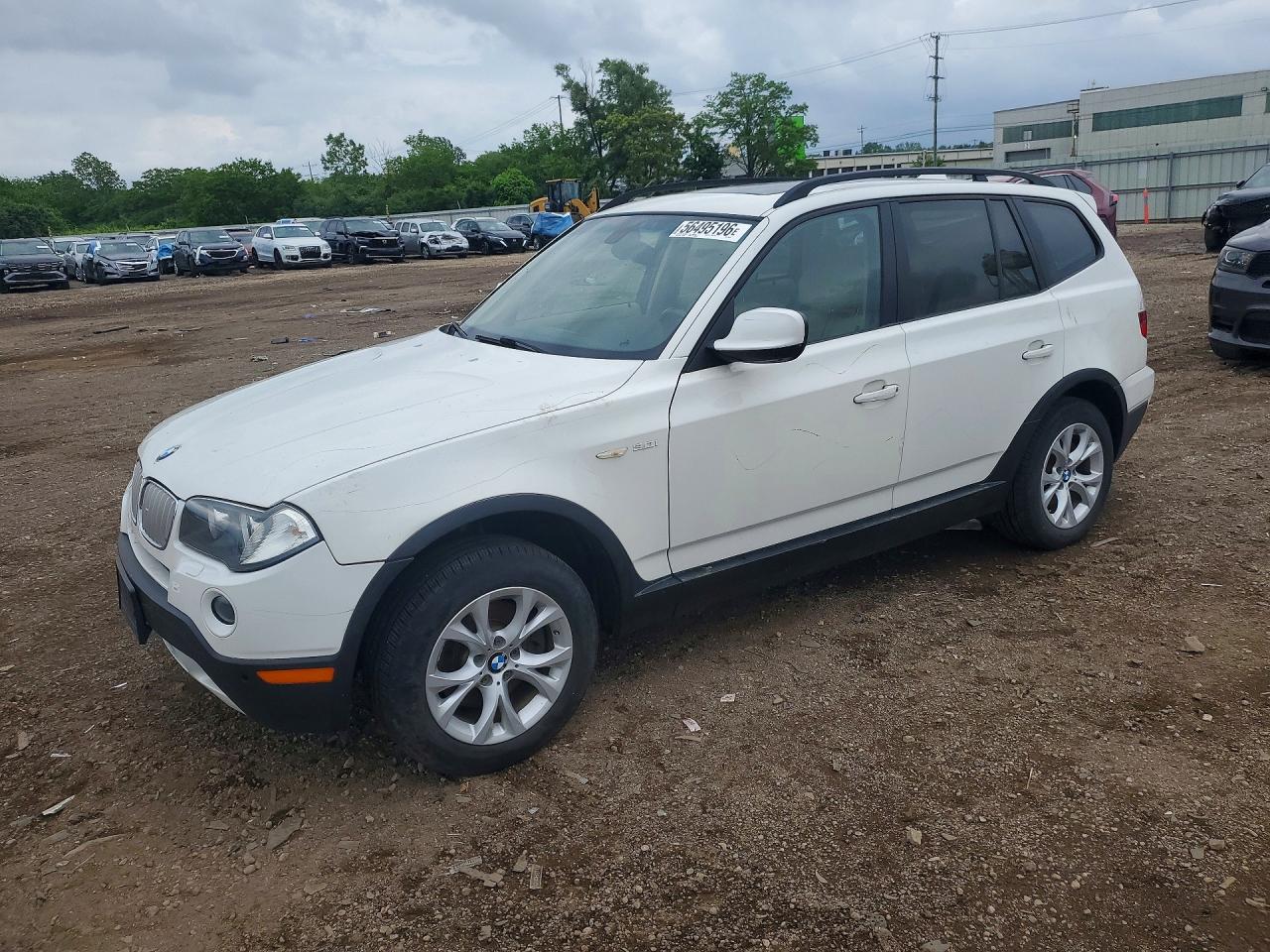 2010 Bmw X3 Xdrive30i White vin: WBXPC9C4XAWJ36159