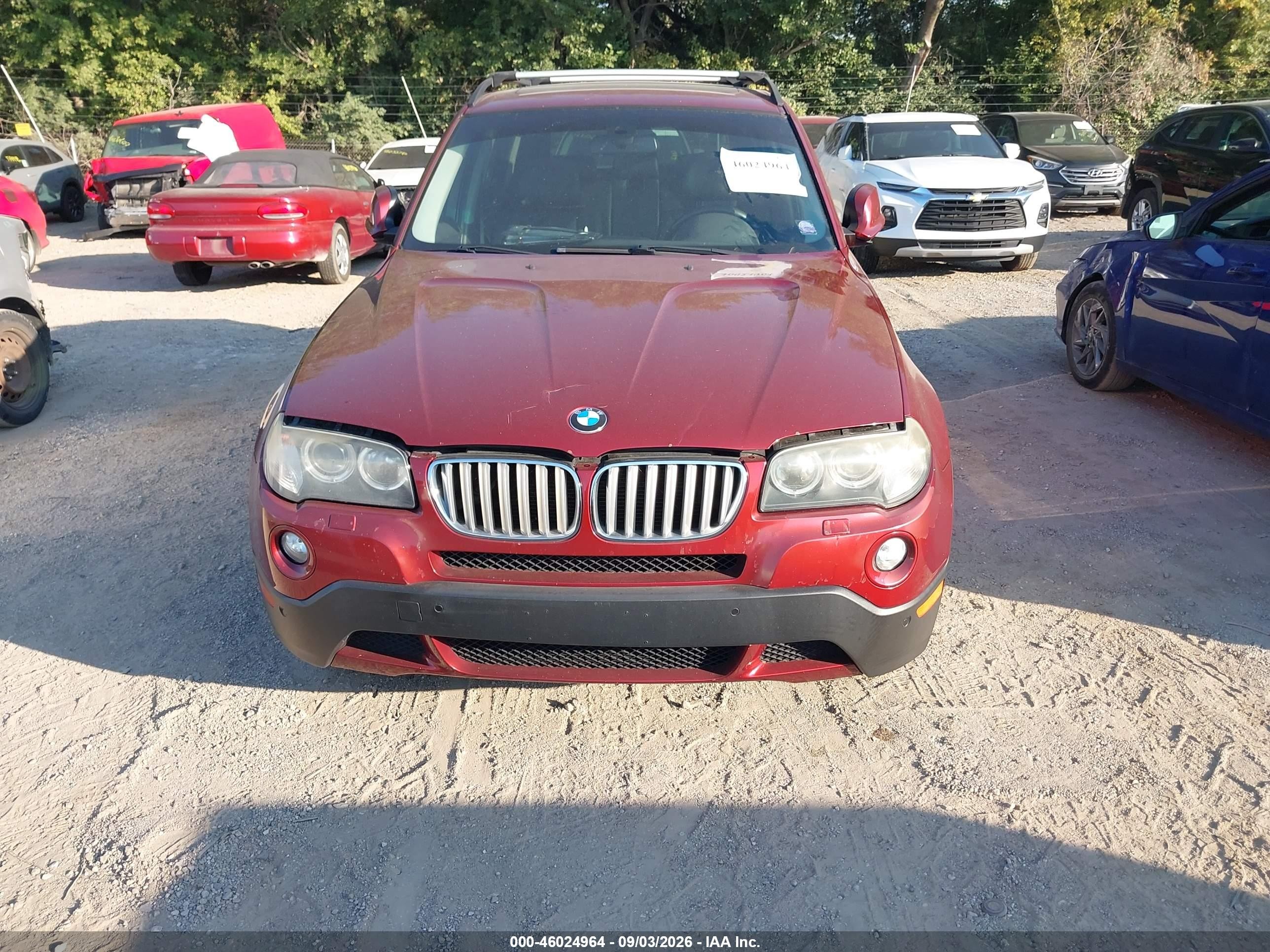 2010 Bmw X3 Xdrive30i Red vin: WBXPC9C4XAWJ38140