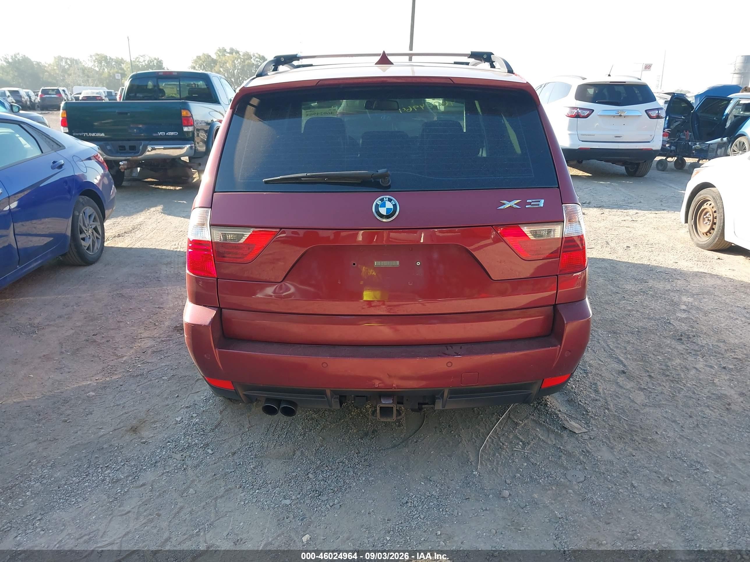 2010 Bmw X3 Xdrive30i Red vin: WBXPC9C4XAWJ38140