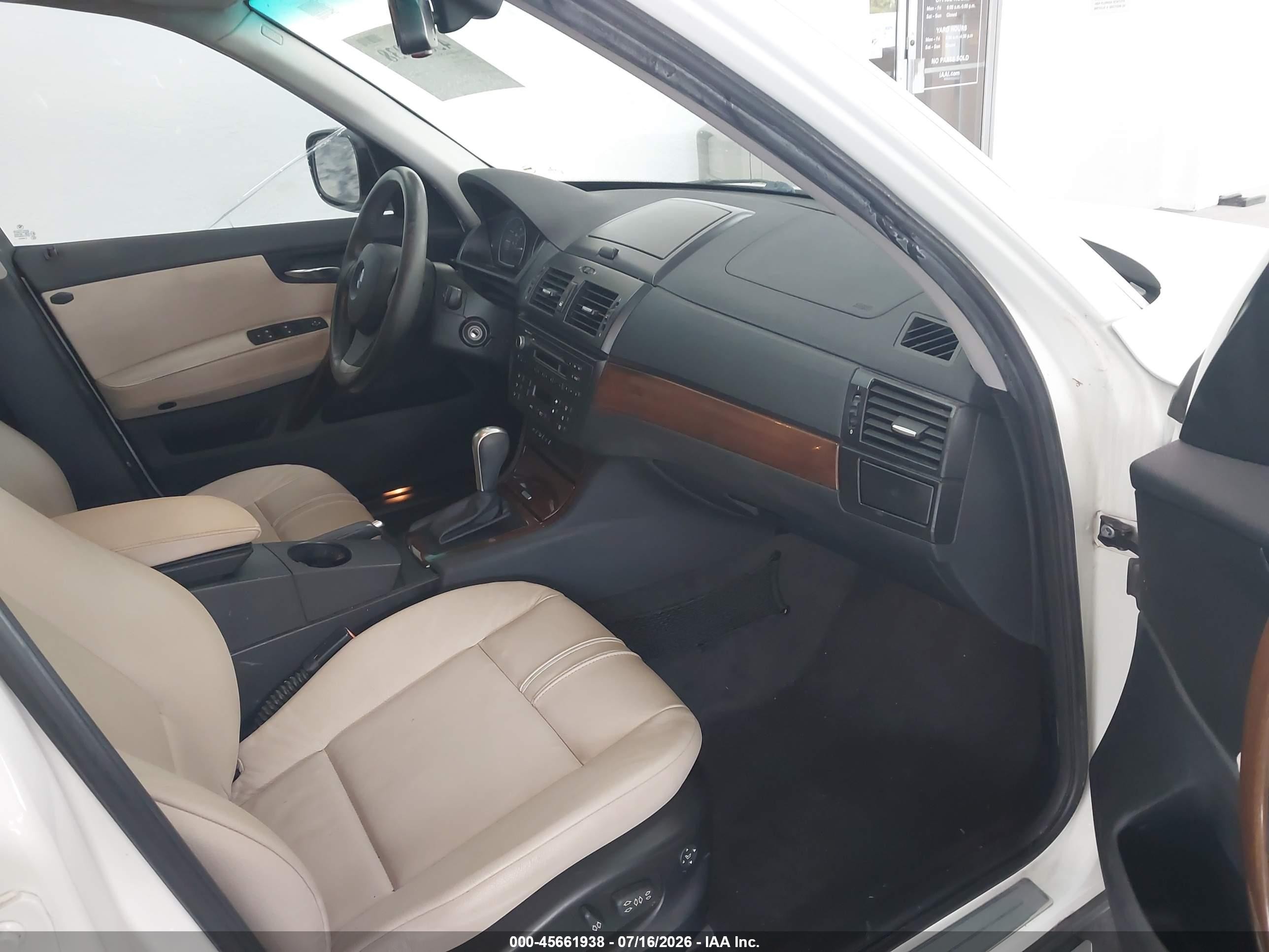 2010 Bmw X3 Xdrive30i White vin: WBXPC9C4XAWJ38588