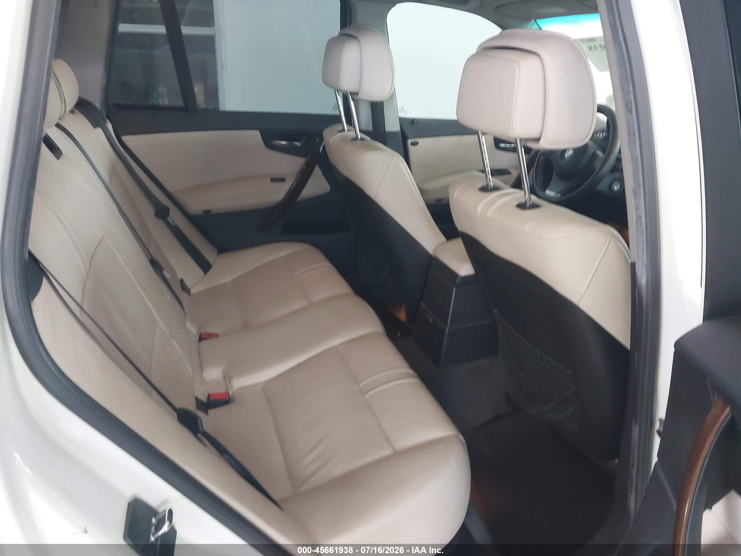 2010 Bmw X3 Xdrive30i White vin: WBXPC9C4XAWJ38588