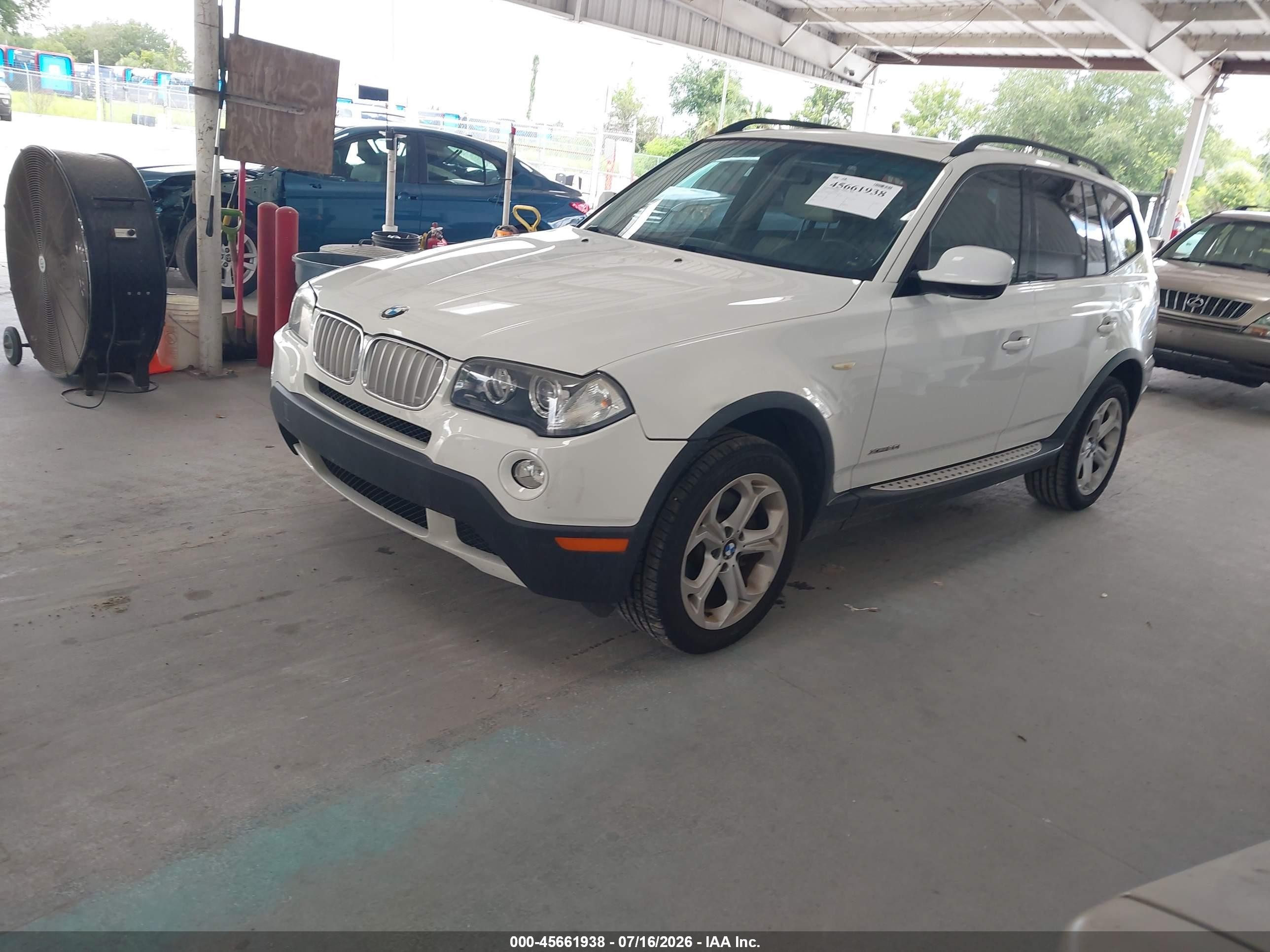 2010 Bmw X3 Xdrive30i White vin: WBXPC9C4XAWJ38588