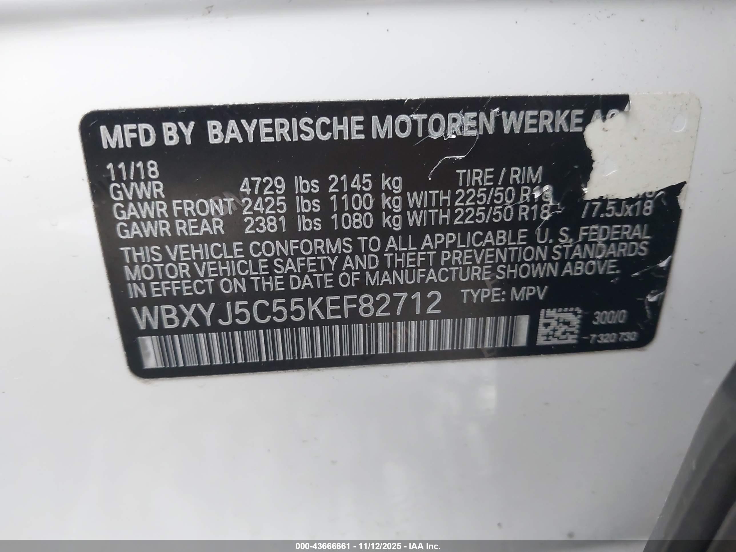 2019 Bmw X2 Xdrive28i White vin: WBXYJ5C55KEF82712