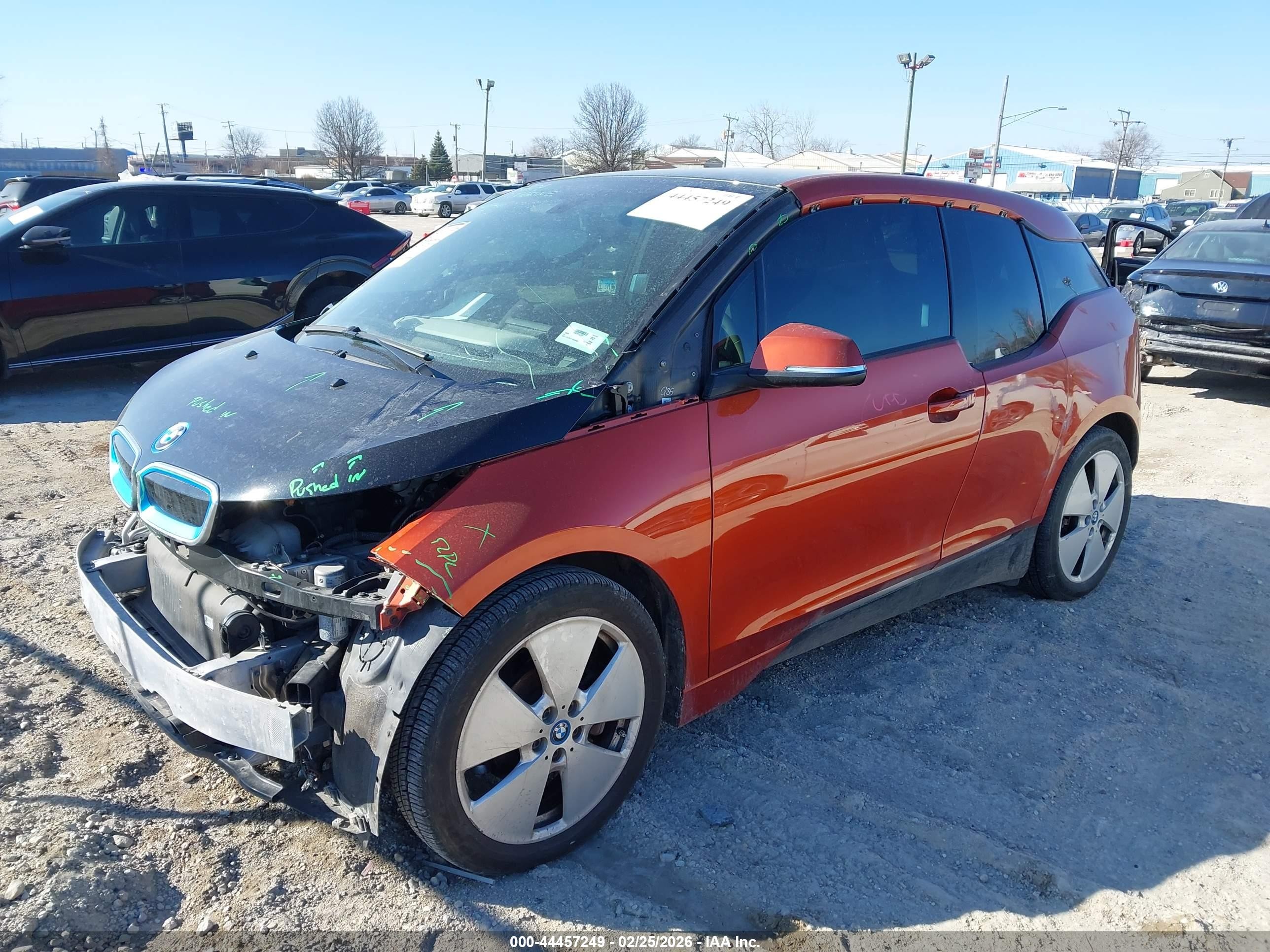 2014 Bmw I3   Orange vin: WBY1Z2C51EV284485