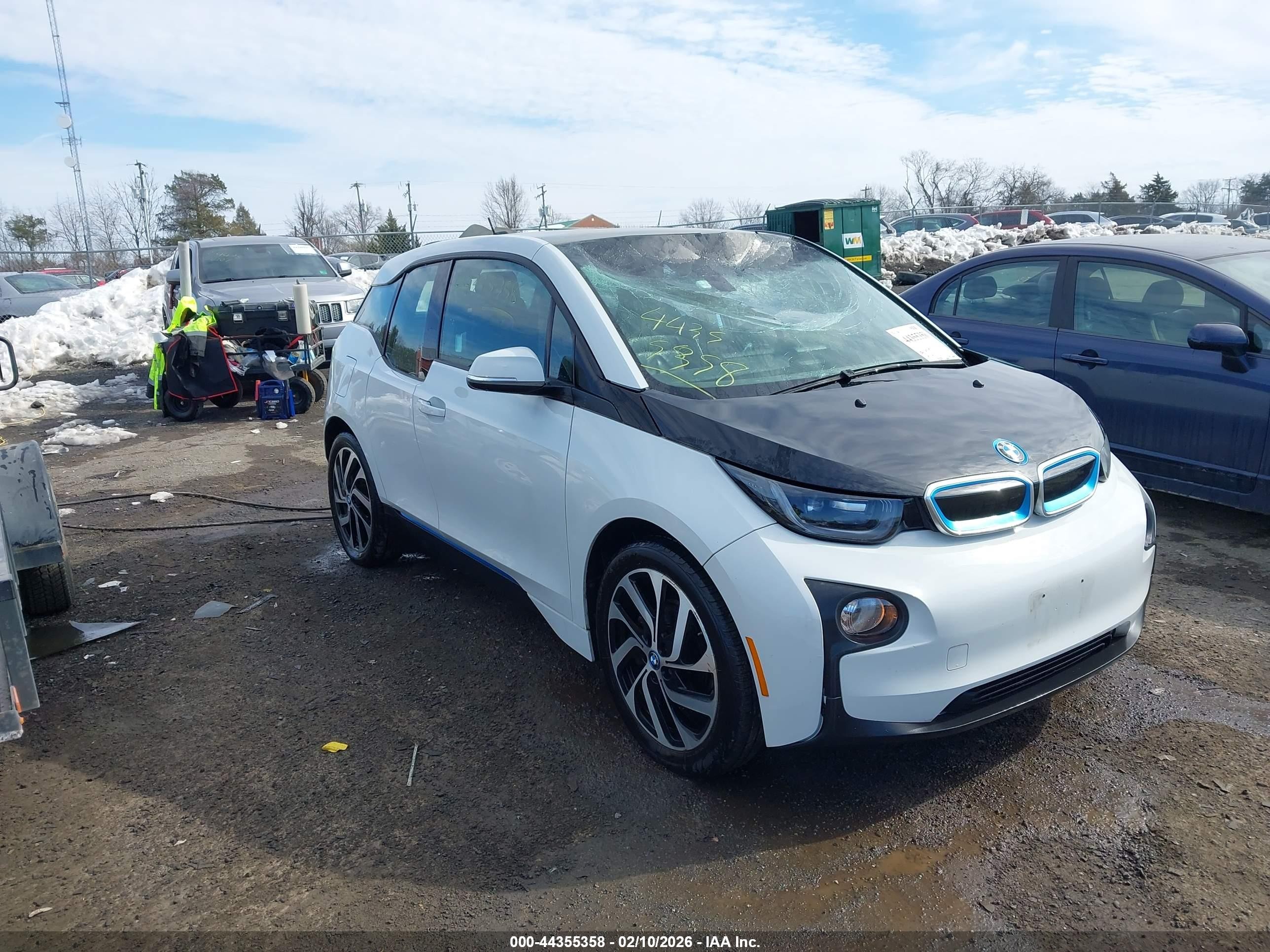 2015 Bmw I3   White vin: WBY1Z2C52FV286358