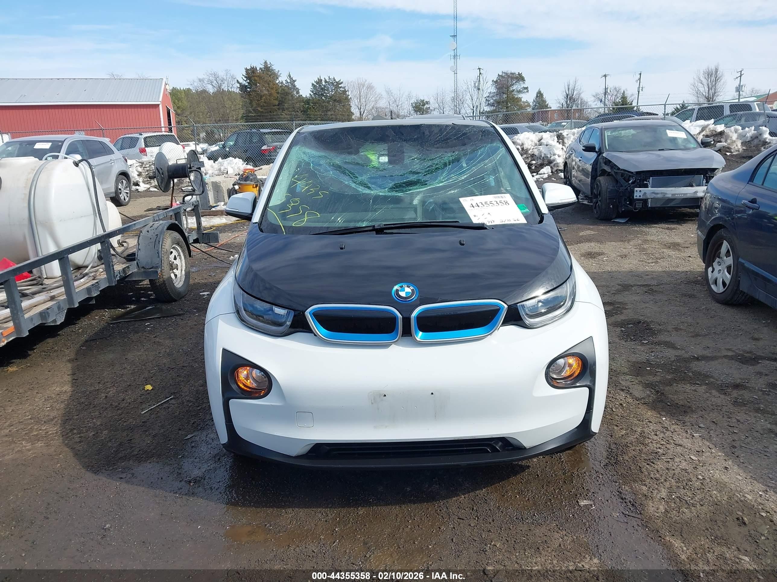 2015 Bmw I3   White vin: WBY1Z2C52FV286358