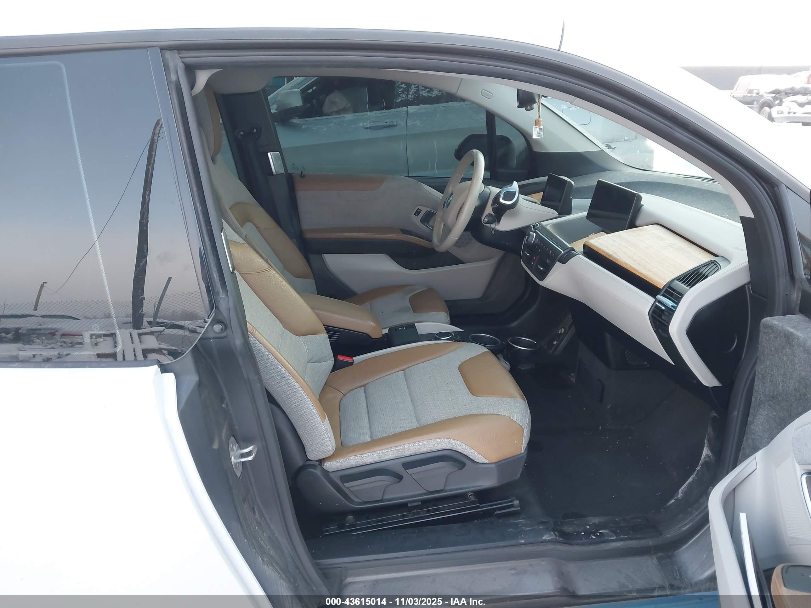 2015 Bmw I3   White vin: WBY1Z2C54FV287382