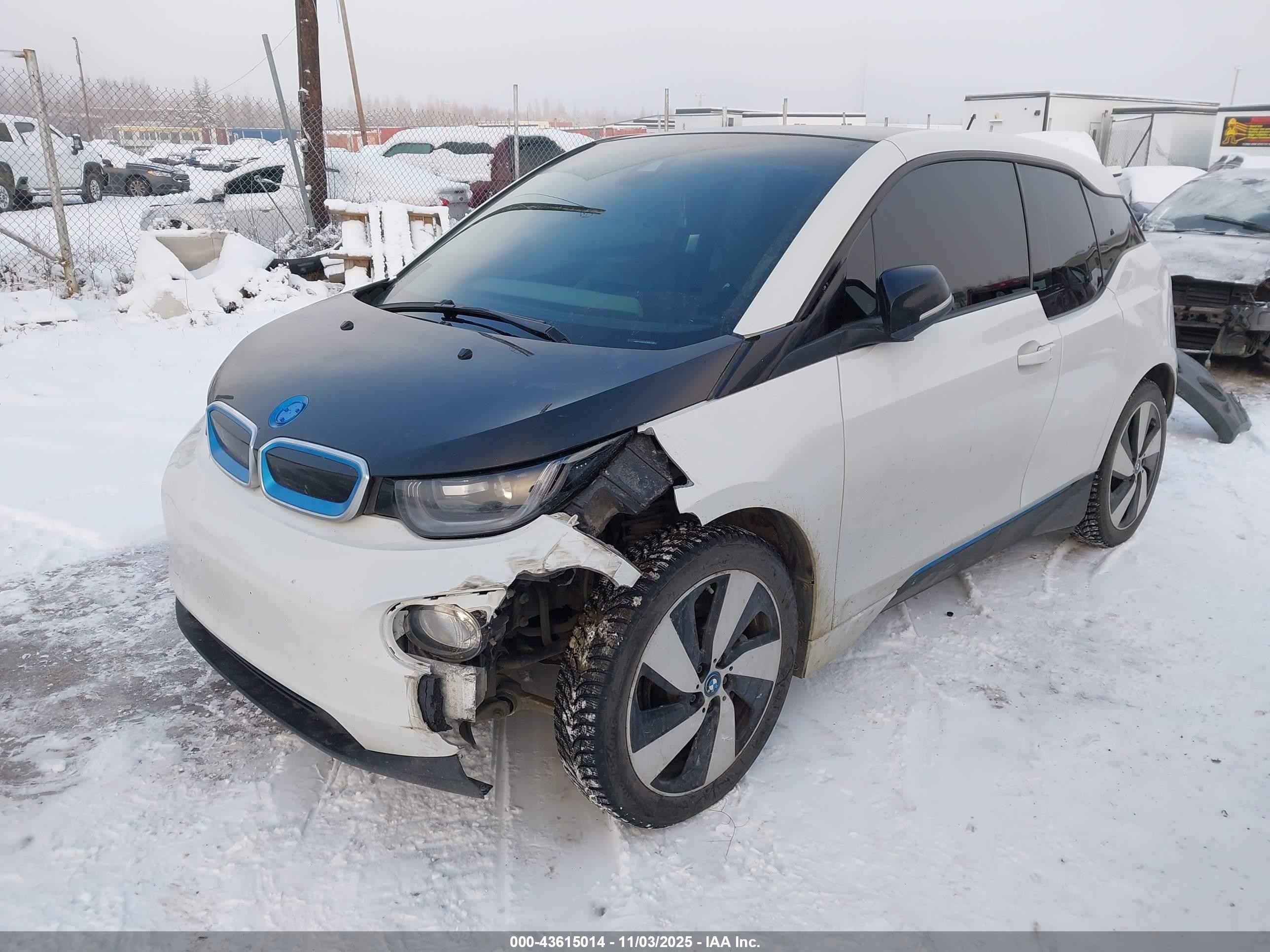 2015 Bmw I3   White vin: WBY1Z2C54FV287382