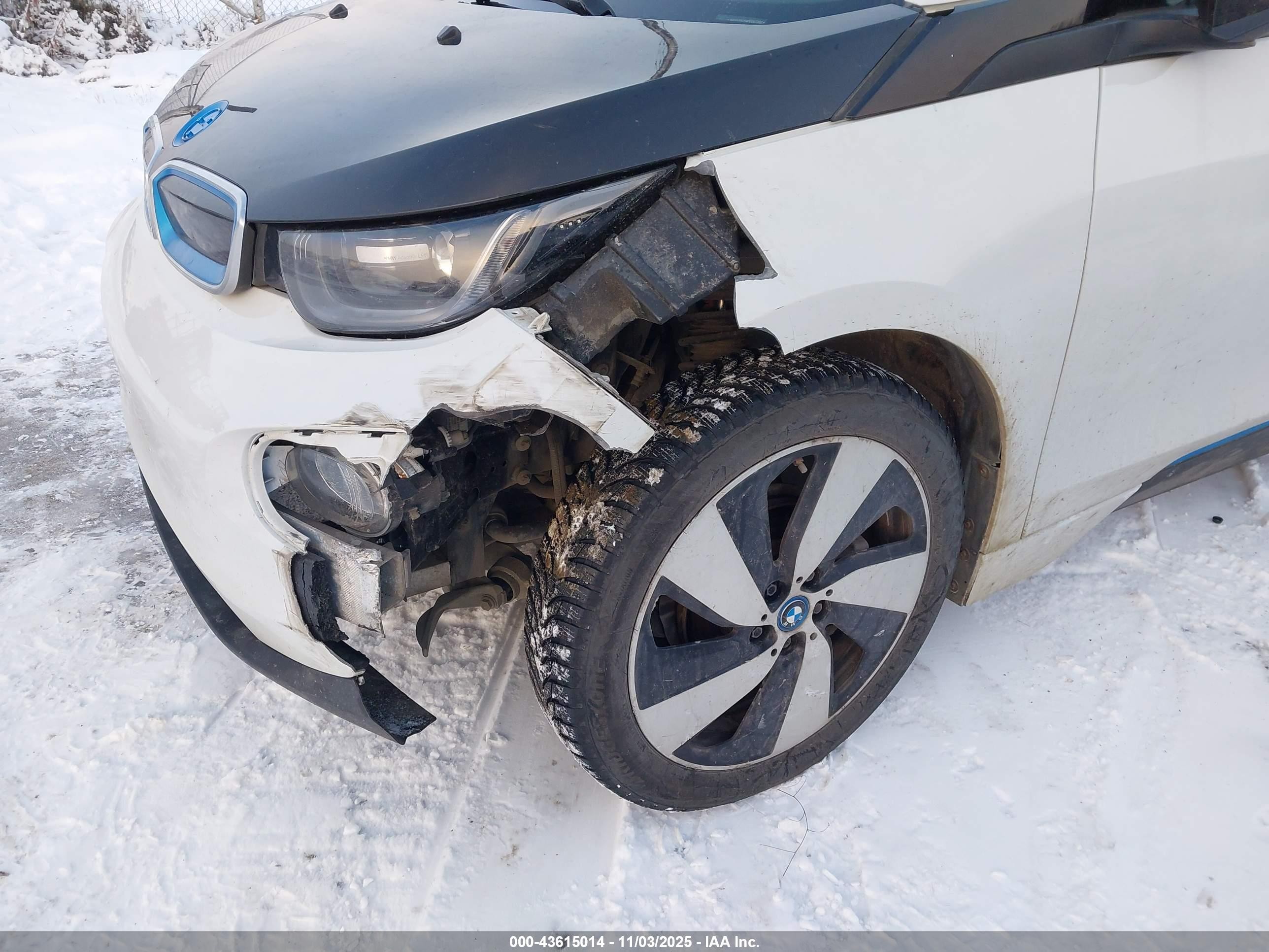 2015 Bmw I3   White vin: WBY1Z2C54FV287382