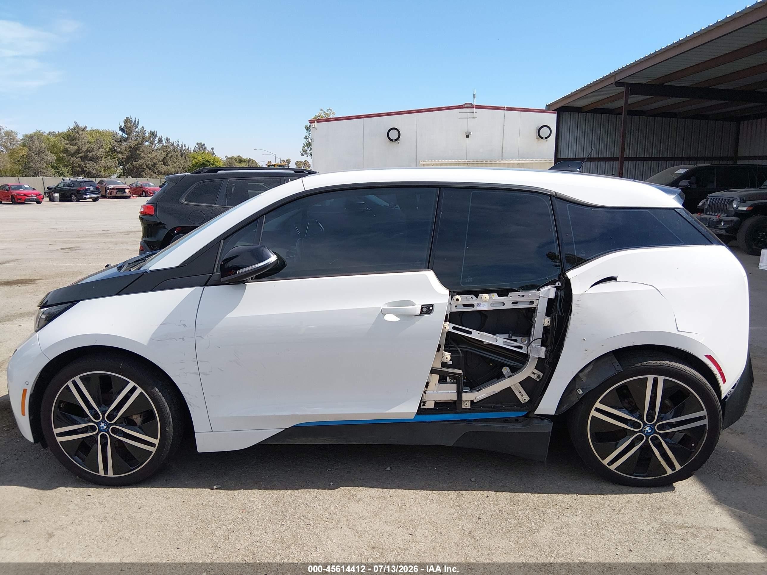 2015 Bmw I3 Base W/range Extender White vin: WBY1Z4C50FV278402