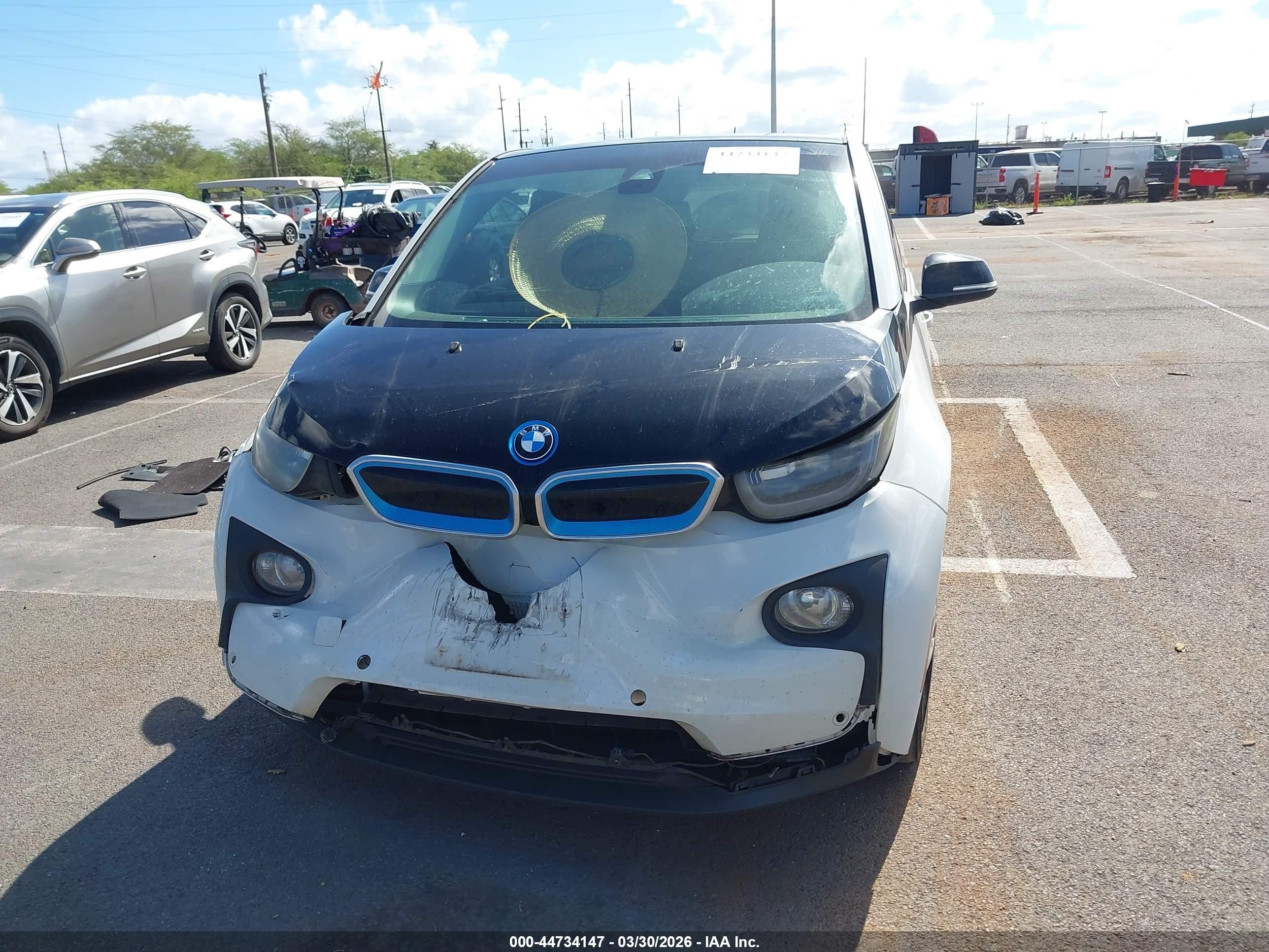2015 Bmw I3 Base W/range Extender White vin: WBY1Z4C50FV279212
