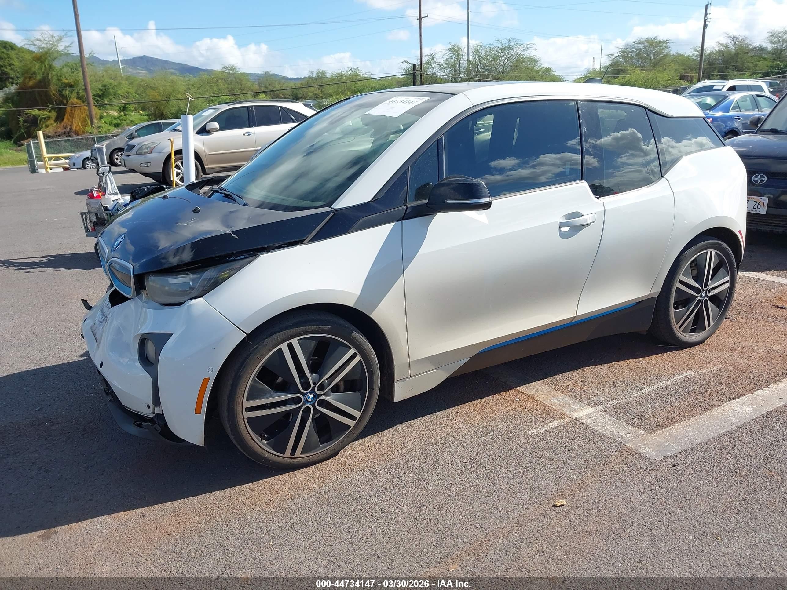 2015 Bmw I3 Base W/range Extender White vin: WBY1Z4C50FV279212