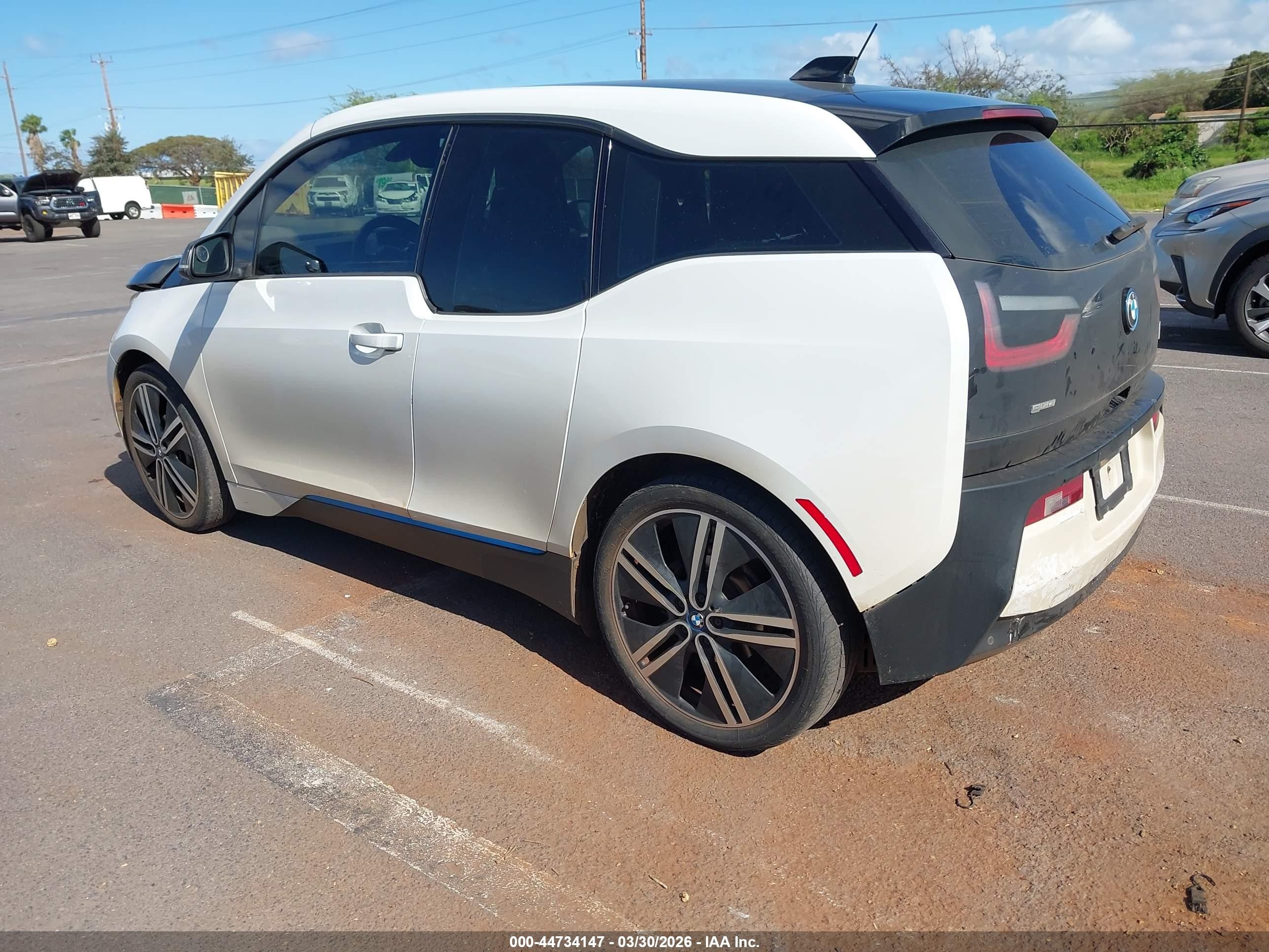 2015 Bmw I3 Base W/range Extender White vin: WBY1Z4C50FV279212