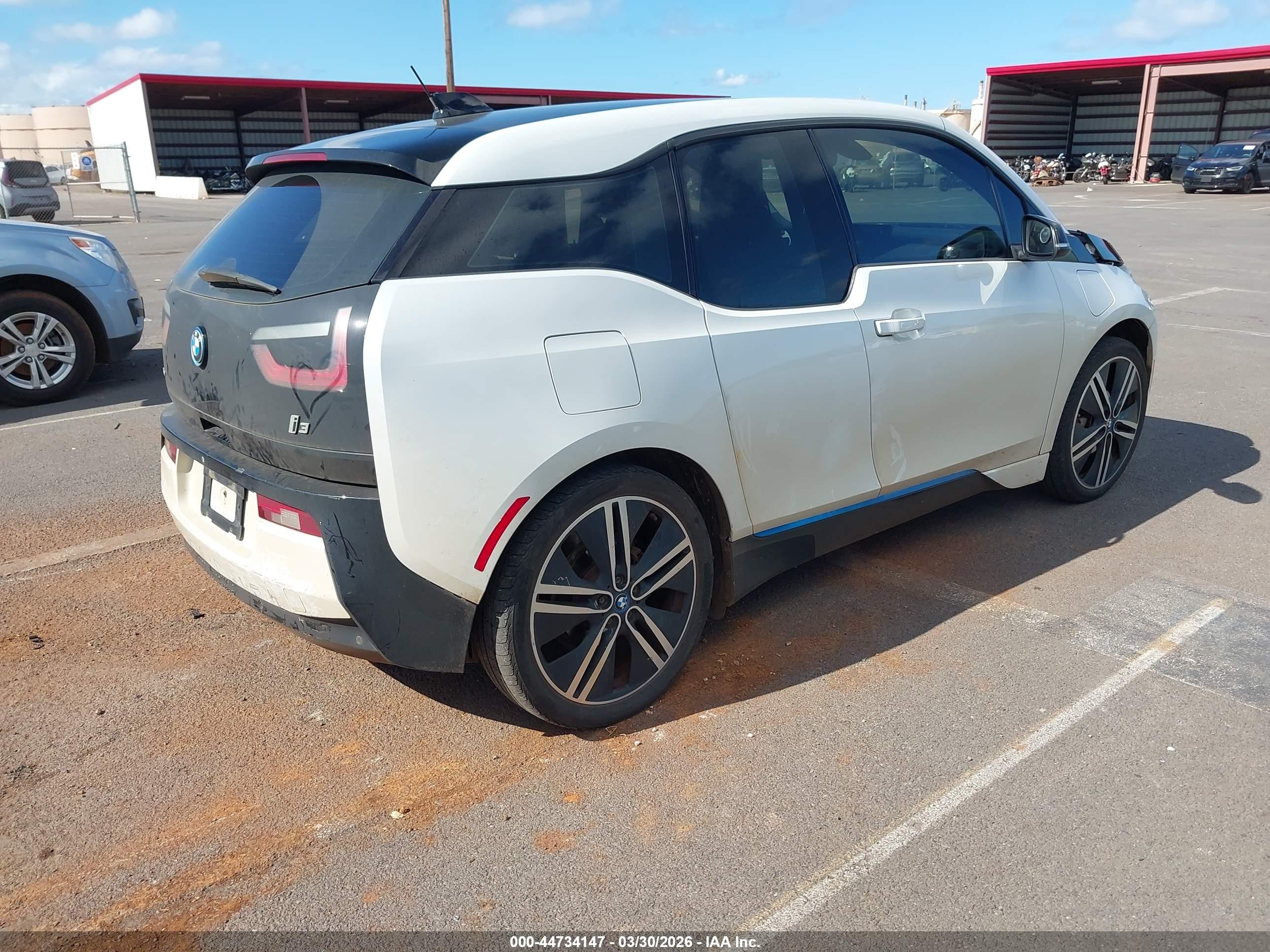 2015 Bmw I3 Base W/range Extender White vin: WBY1Z4C50FV279212