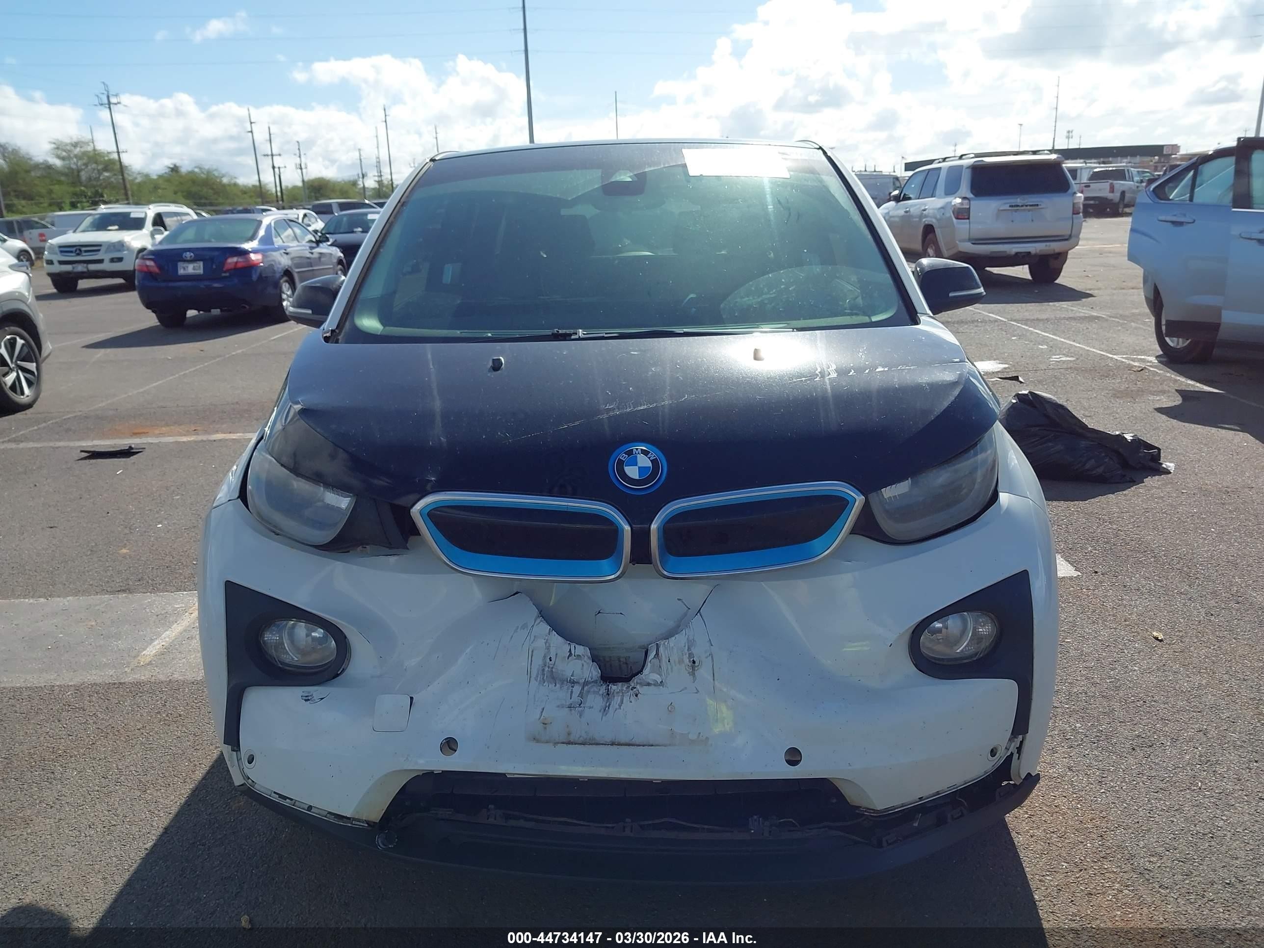 2015 Bmw I3 Base W/range Extender White vin: WBY1Z4C50FV279212
