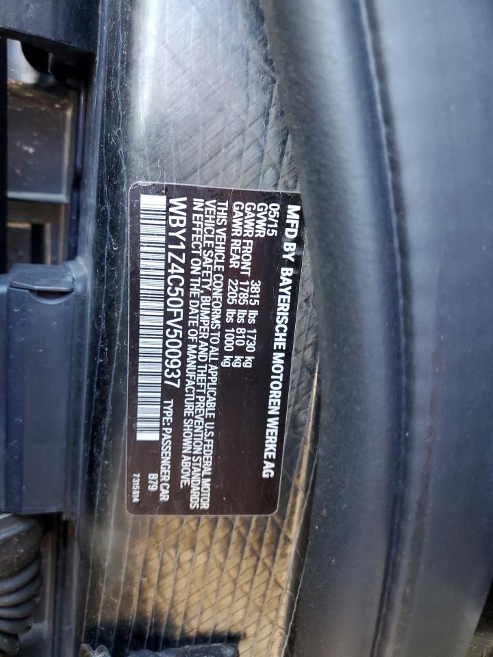 2015 Bmw I3 Rex Black vin: WBY1Z4C50FV500937