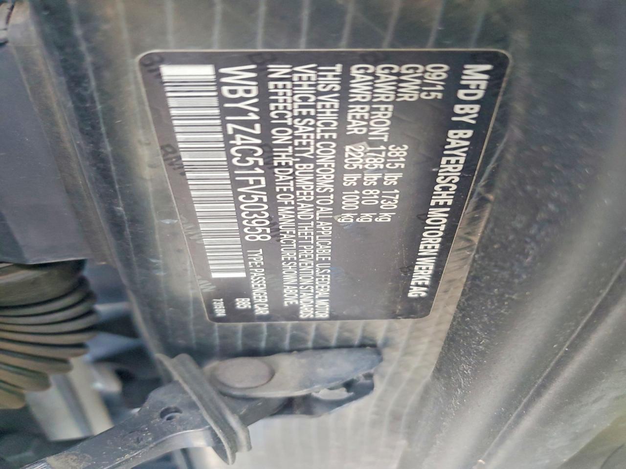 2015 Bmw I3 Rex Двухцветный vin: WBY1Z4C51FV503958