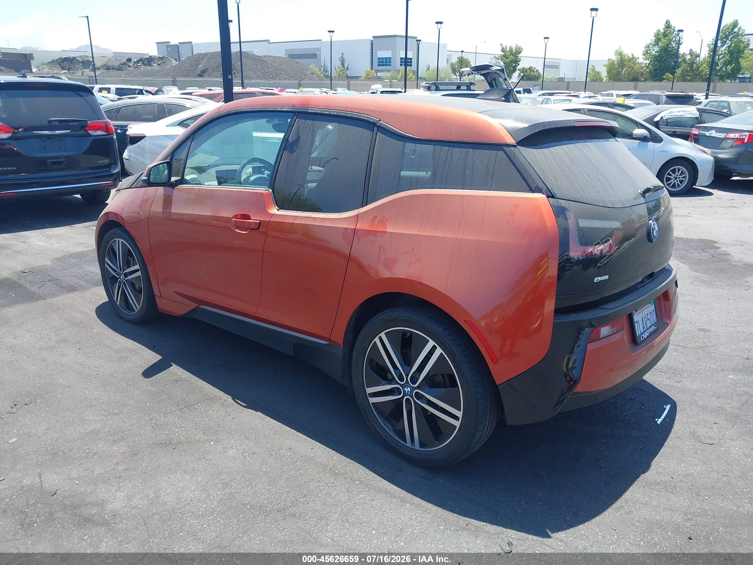 2014 Bmw I3 Base W/range Extender Orange vin: WBY1Z4C52EV272776