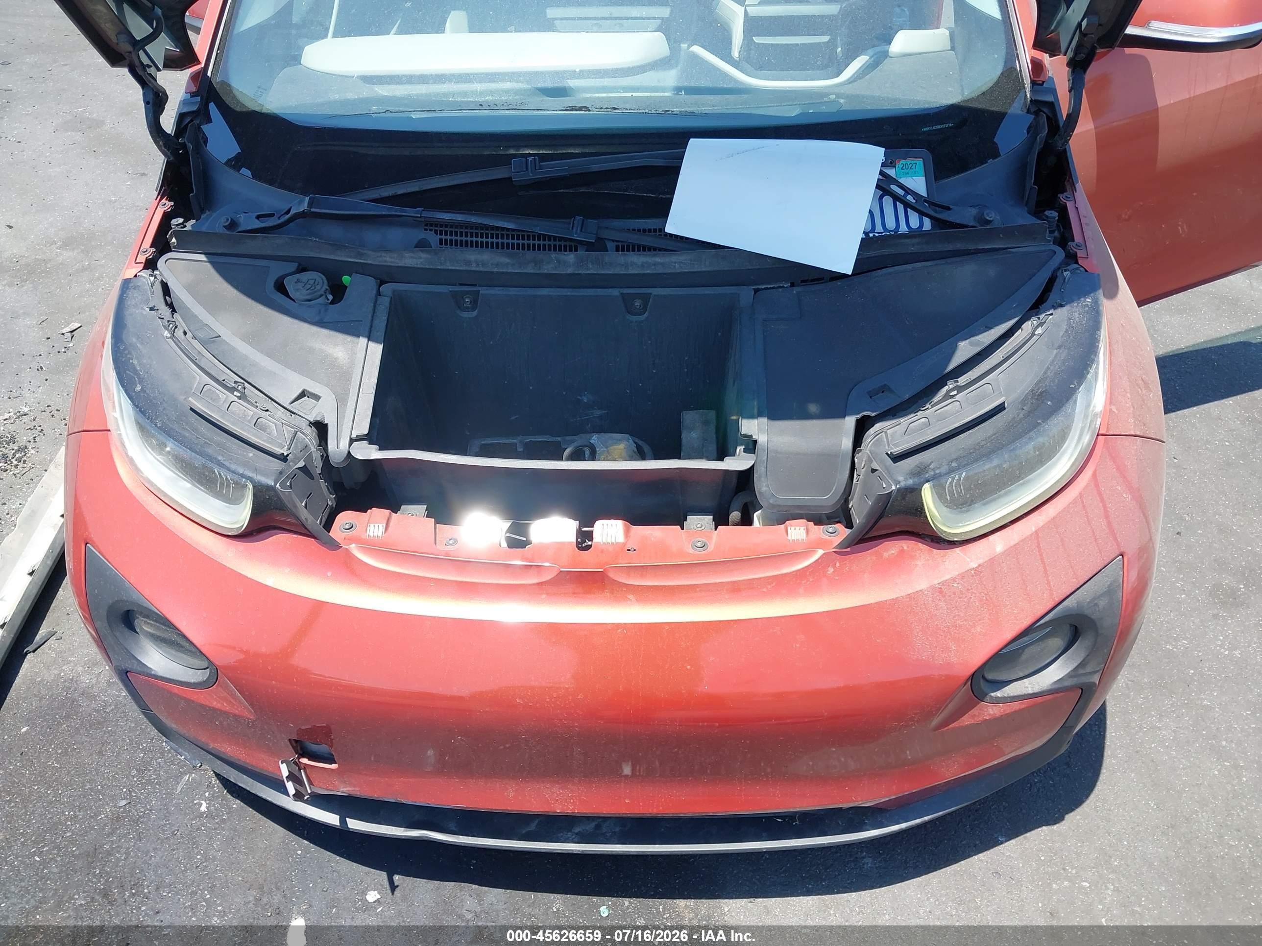2014 Bmw I3 Base W/range Extender Orange vin: WBY1Z4C52EV272776