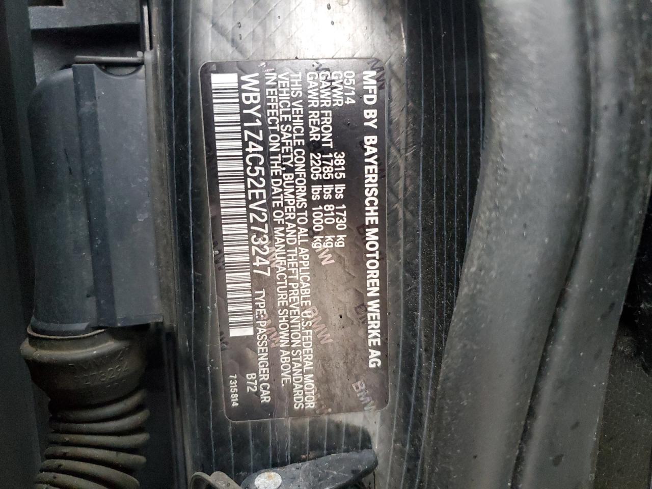 2014 Bmw I3 Rex Синий vin: WBY1Z4C52EV273247