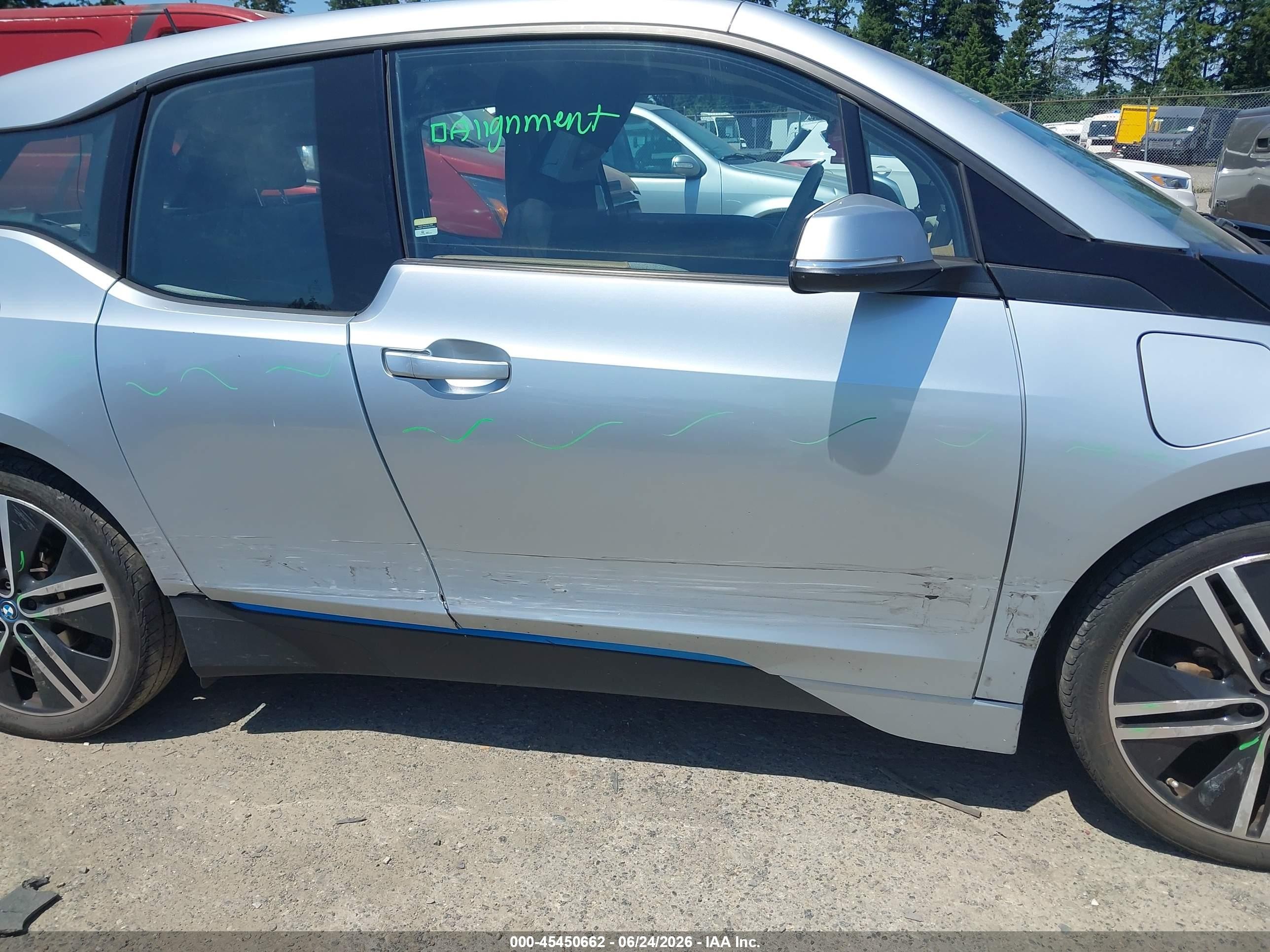 2014 Bmw I3 Base W/range Extender Silver vin: WBY1Z4C52EV275807