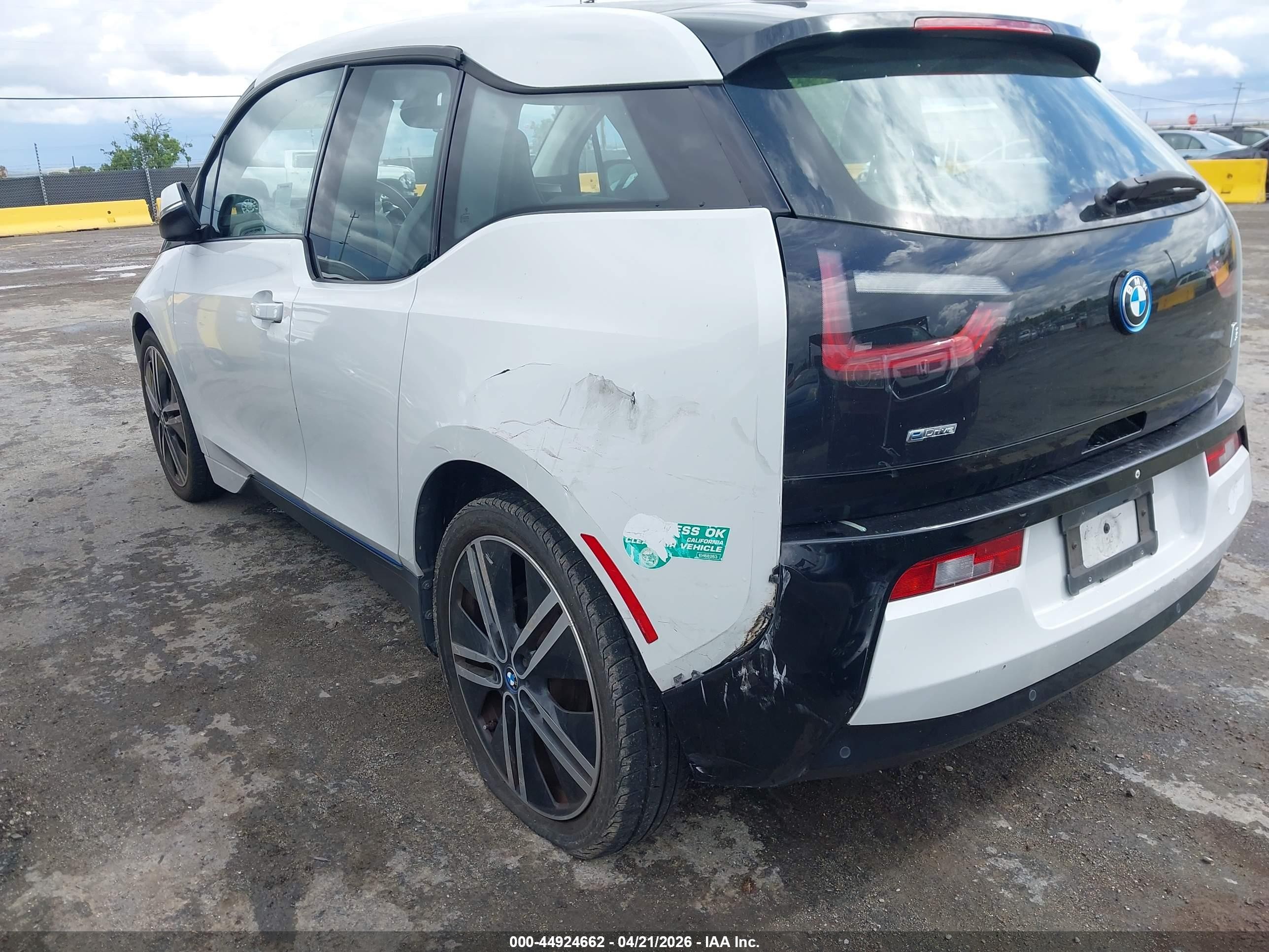 2014 Bmw I3 Base W/range Extender White vin: WBY1Z4C53EV275525