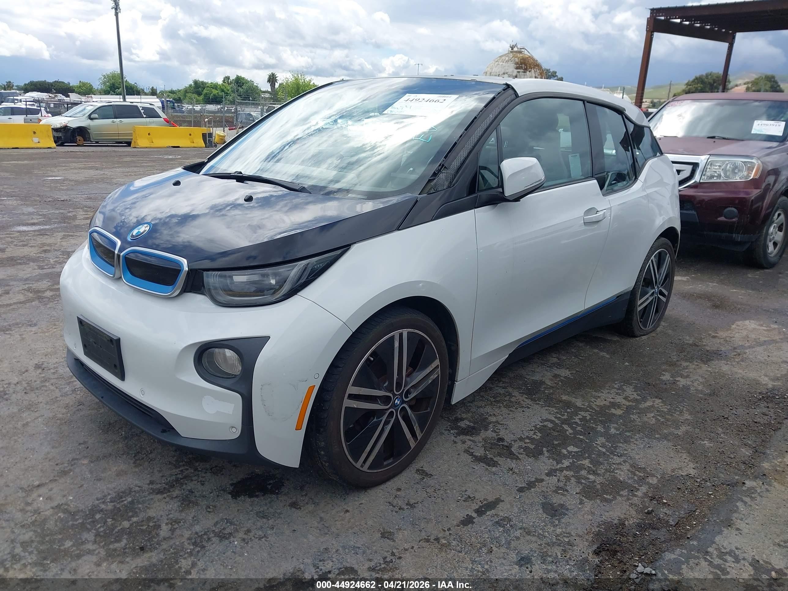 2014 Bmw I3 Base W/range Extender White vin: WBY1Z4C53EV275525