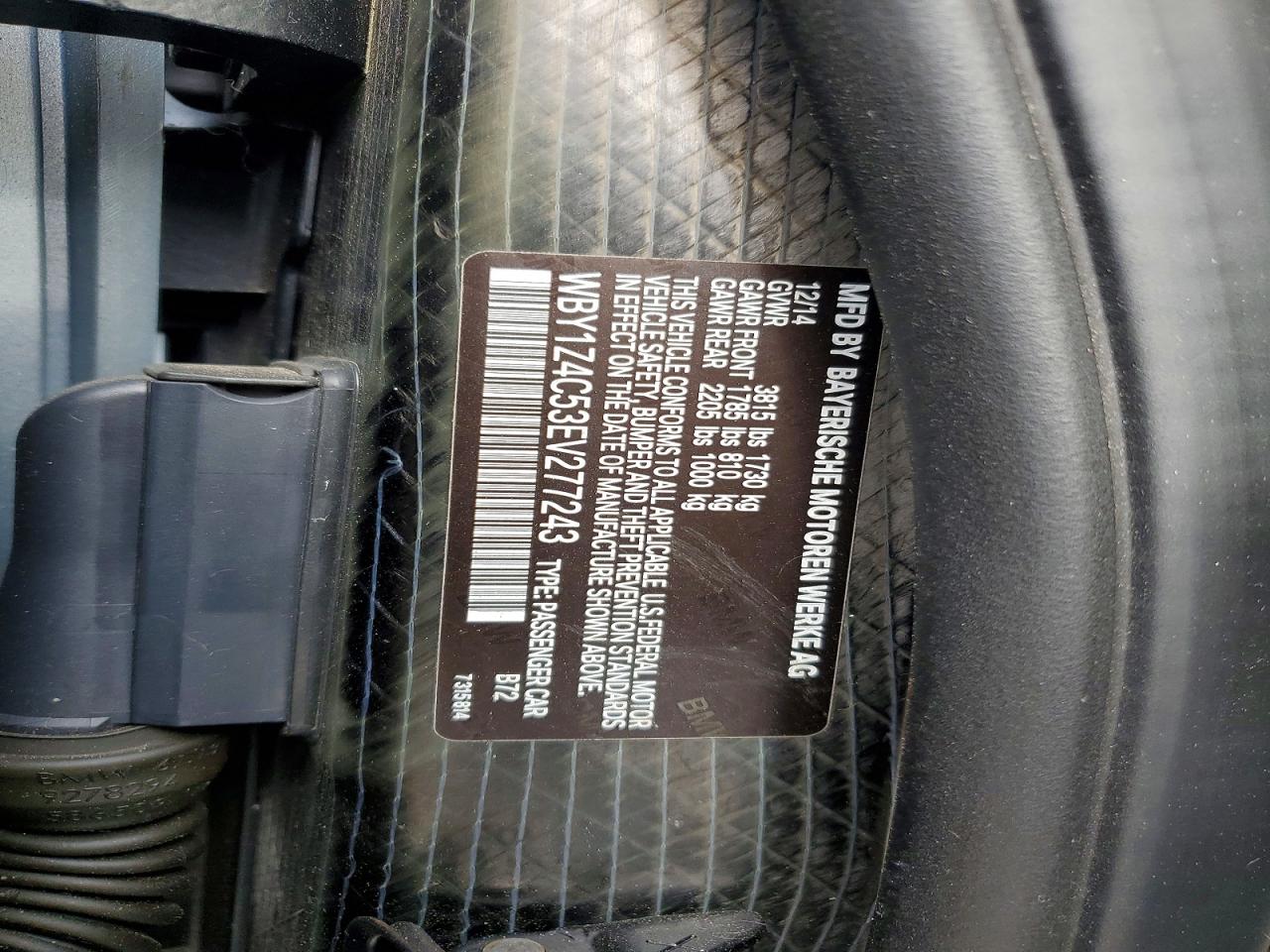 2014 Bmw I3 Rex Two Tone vin: WBY1Z4C53EV277243