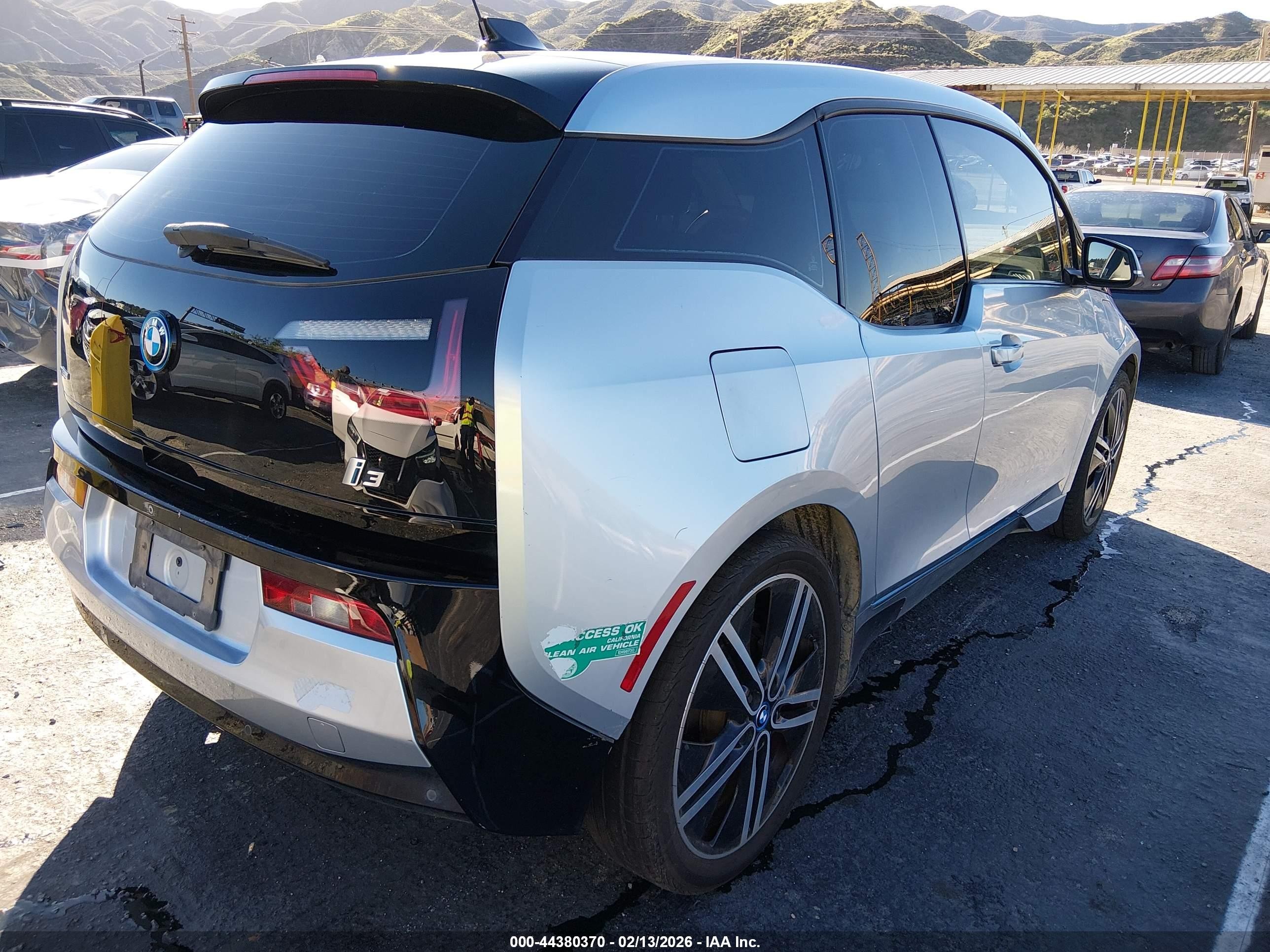 2015 Bmw I3 Base W/range Extender Blue vin: WBY1Z4C53FV279110