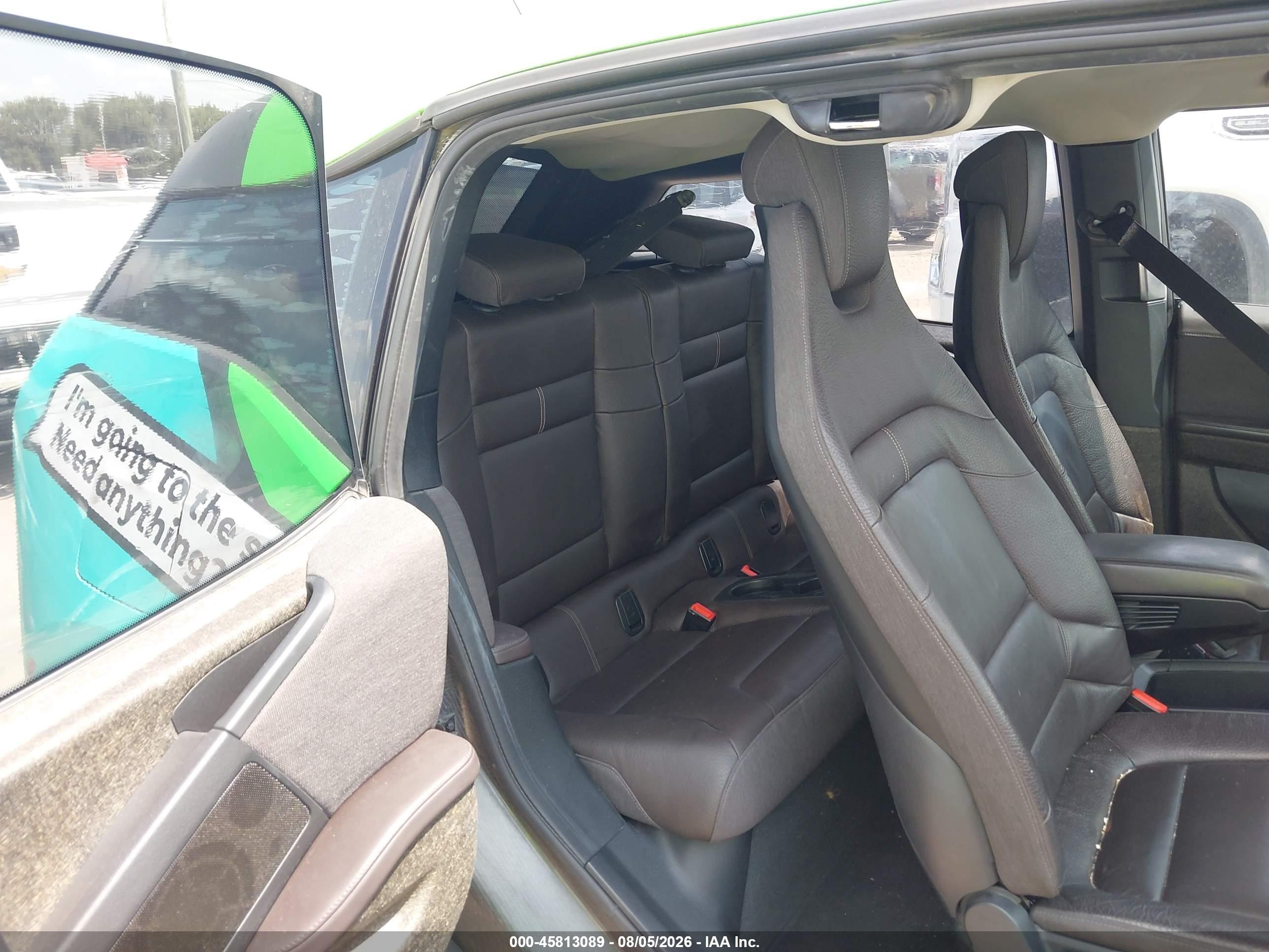 2015 Bmw I3 Base W/range Extender Black vin: WBY1Z4C53FV500706
