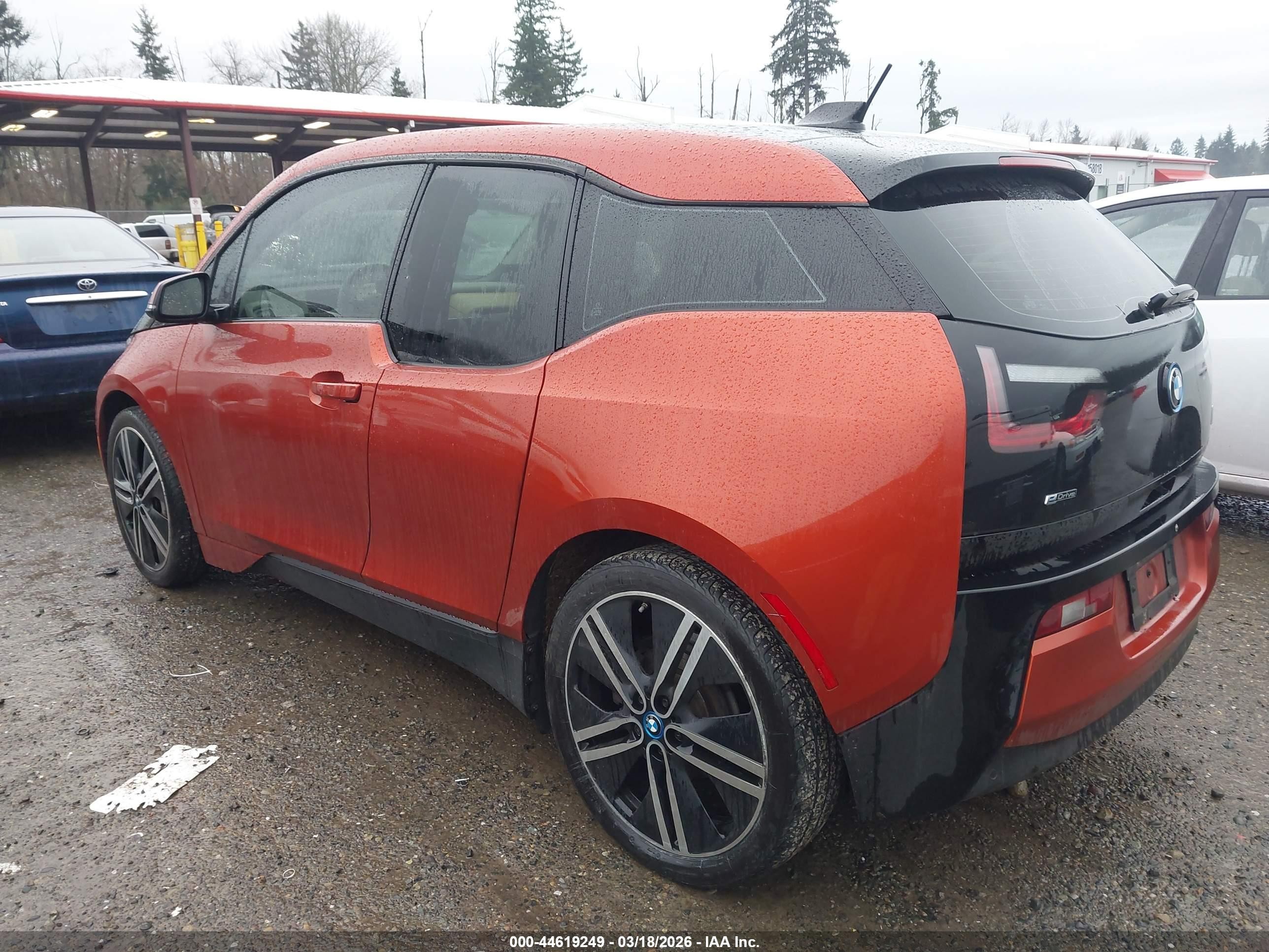 2014 Bmw I3 Base W/range Extender Orange vin: WBY1Z4C55EV277793
