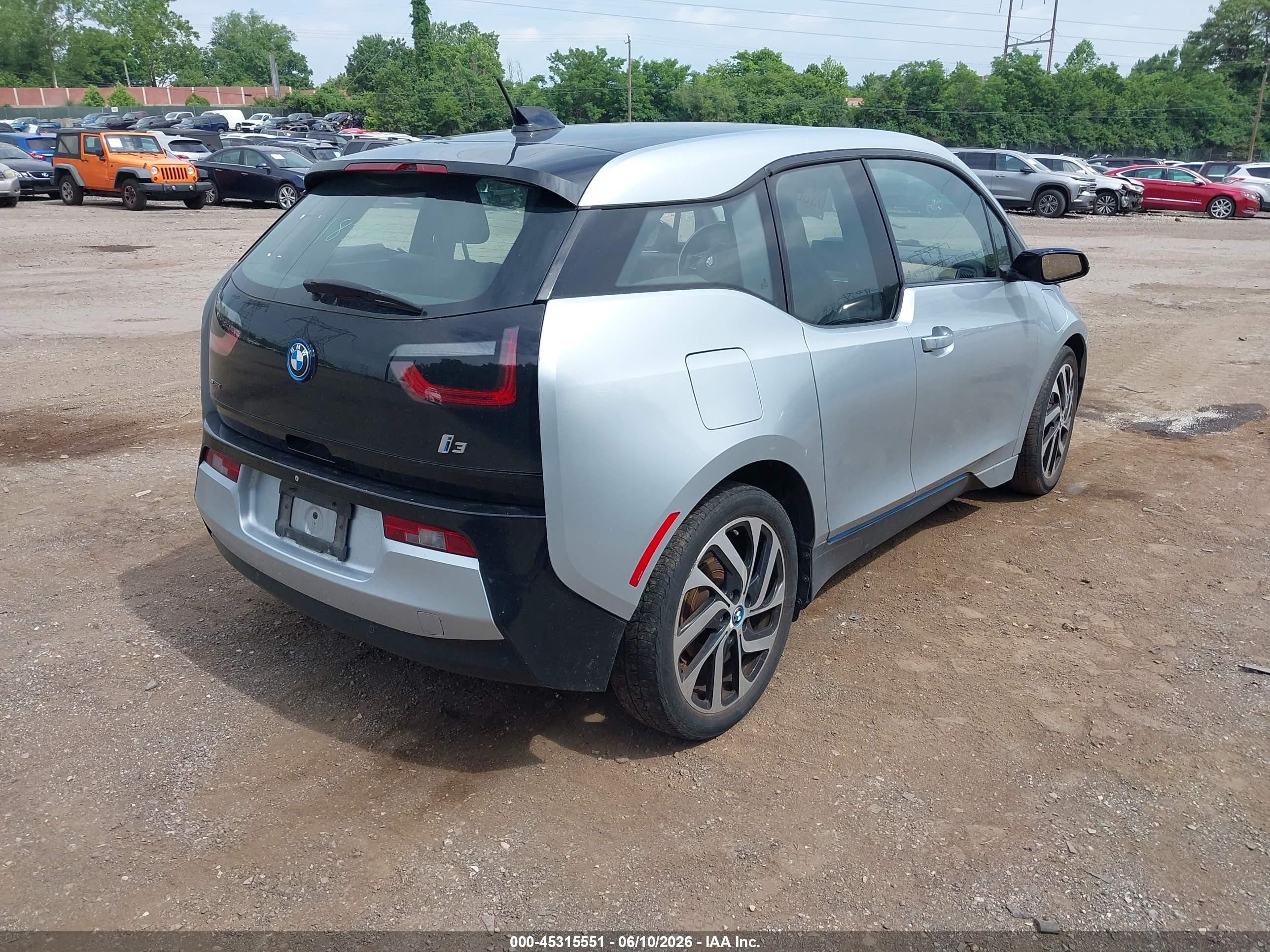 2015 Bmw I3 Base W/range Extender Silver vin: WBY1Z4C56FV503101