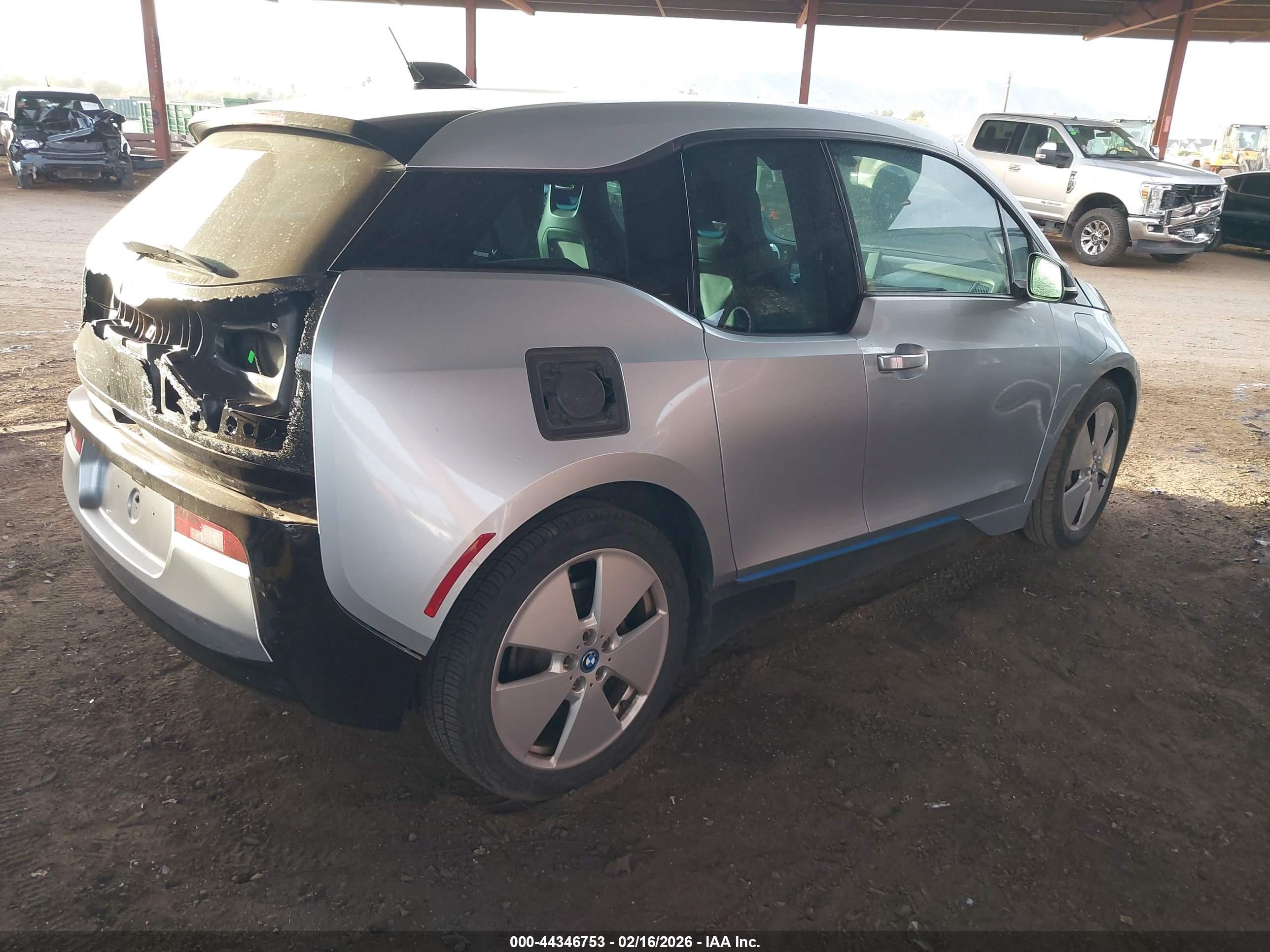 2015 Bmw I3 Base W/range Extender Silver vin: WBY1Z4C56FV504099