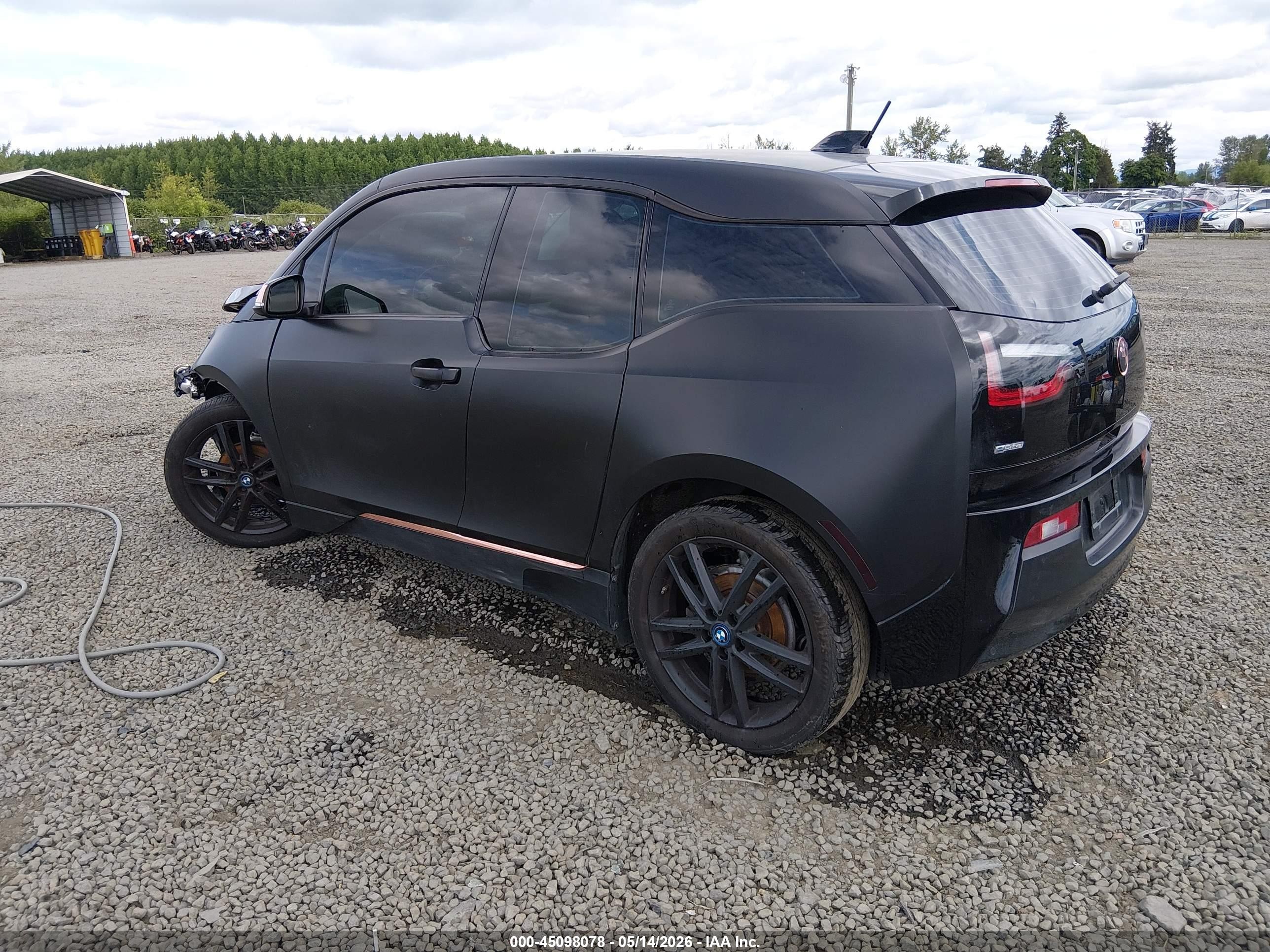 2014 Bmw I3 Base W/range Extender Black vin: WBY1Z4C57EVX63067