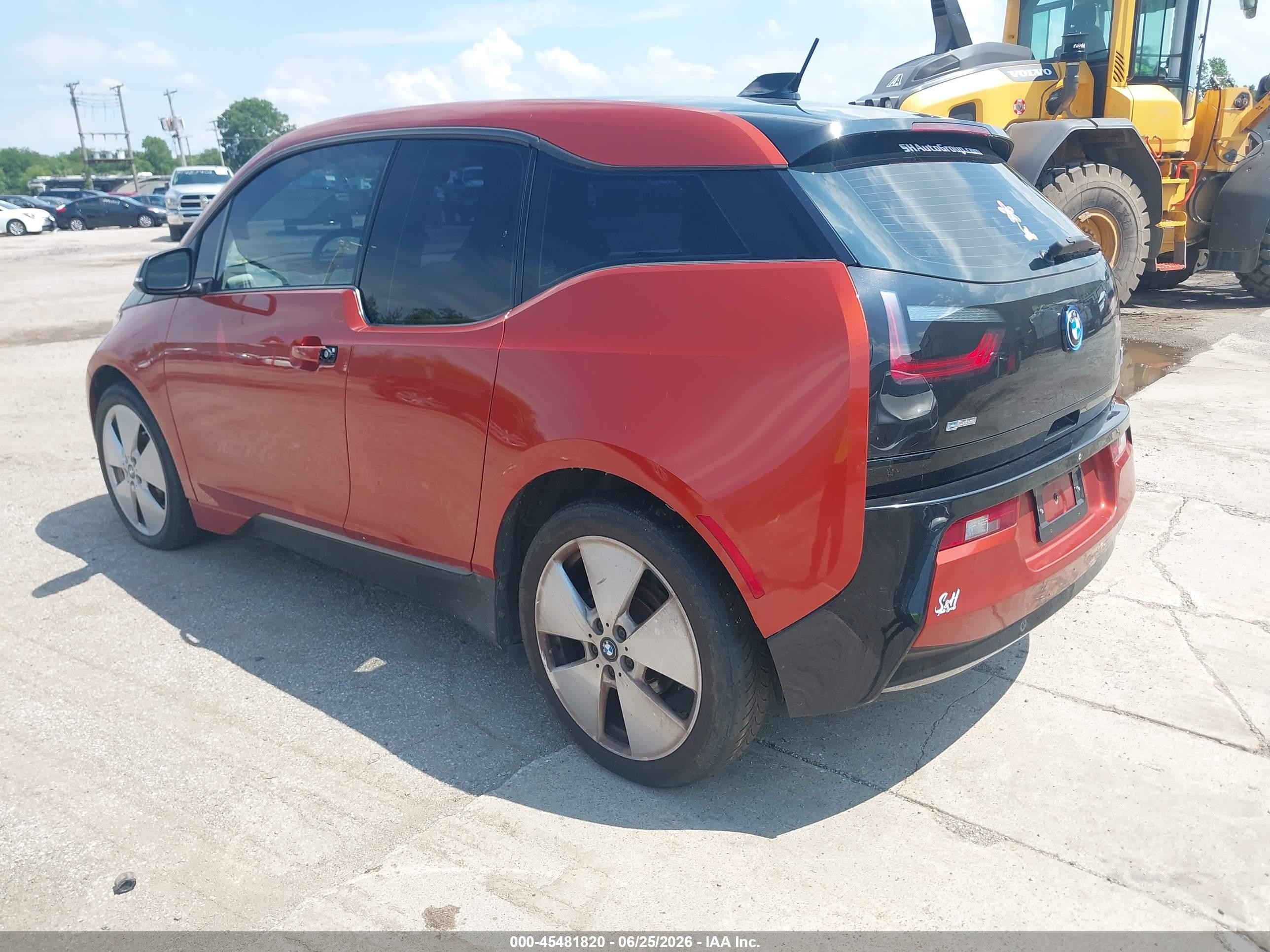 2015 Bmw I3 Base W/range Extender Orange vin: WBY1Z4C58FV502001