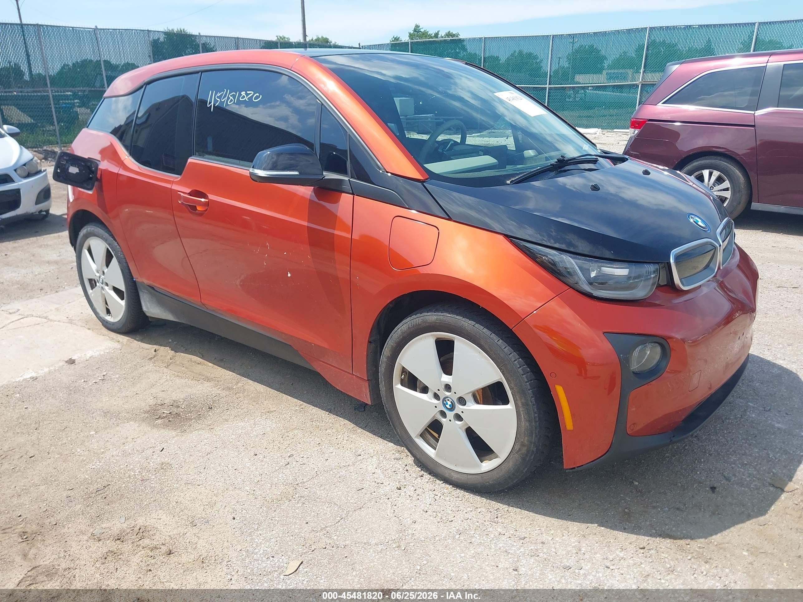 2015 Bmw I3 Base W/range Extender Оранжевый vin: WBY1Z4C58FV502001