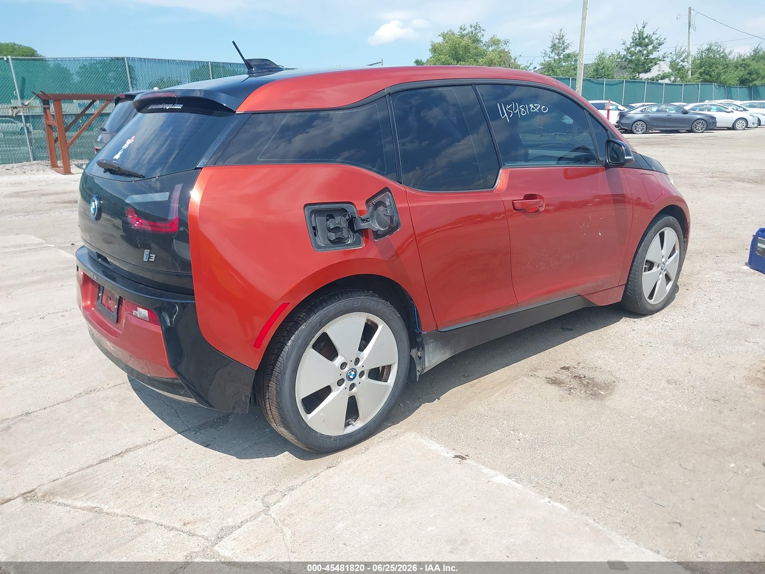 2015 Bmw I3 Base W/range Extender Orange vin: WBY1Z4C58FV502001